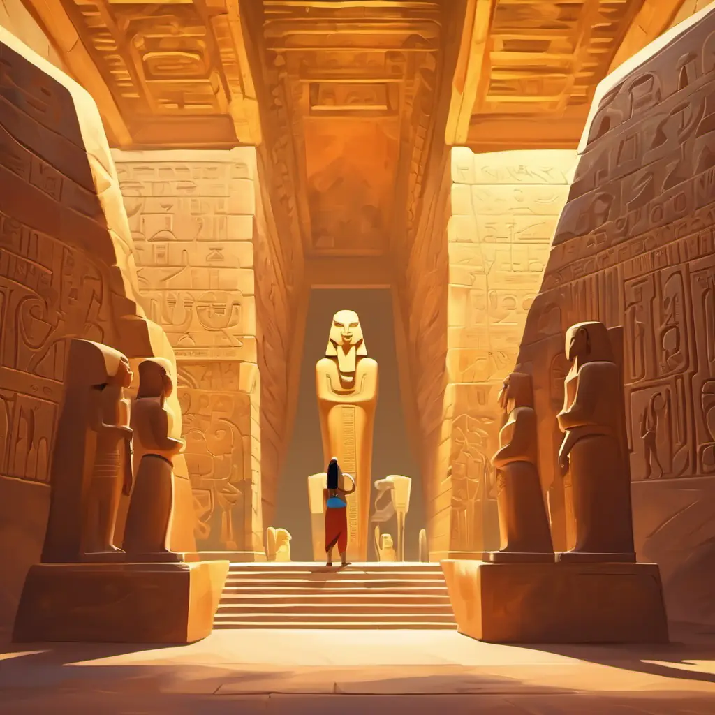 Meeting the sculptor, hieroglyphics on pyramid walls