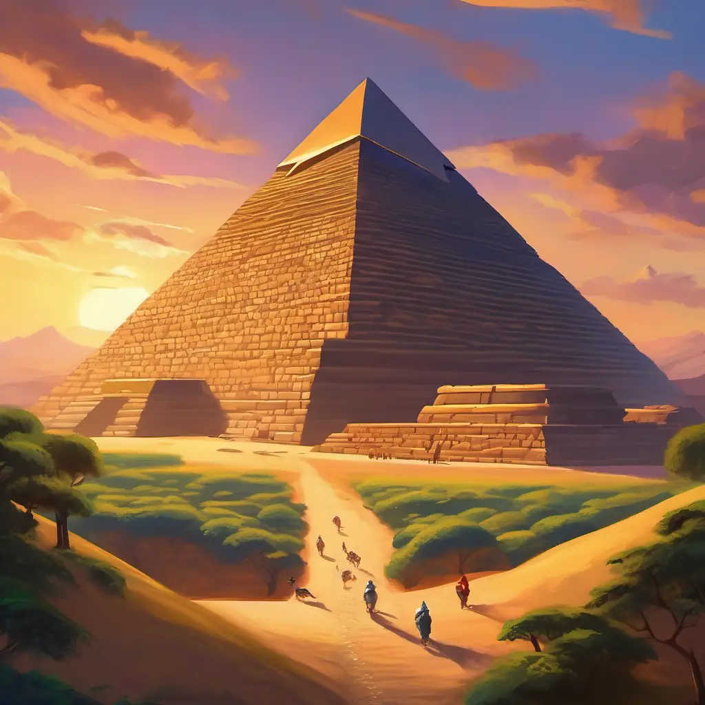 Dreaming of becoming a great ruler, inspired by the pyramids