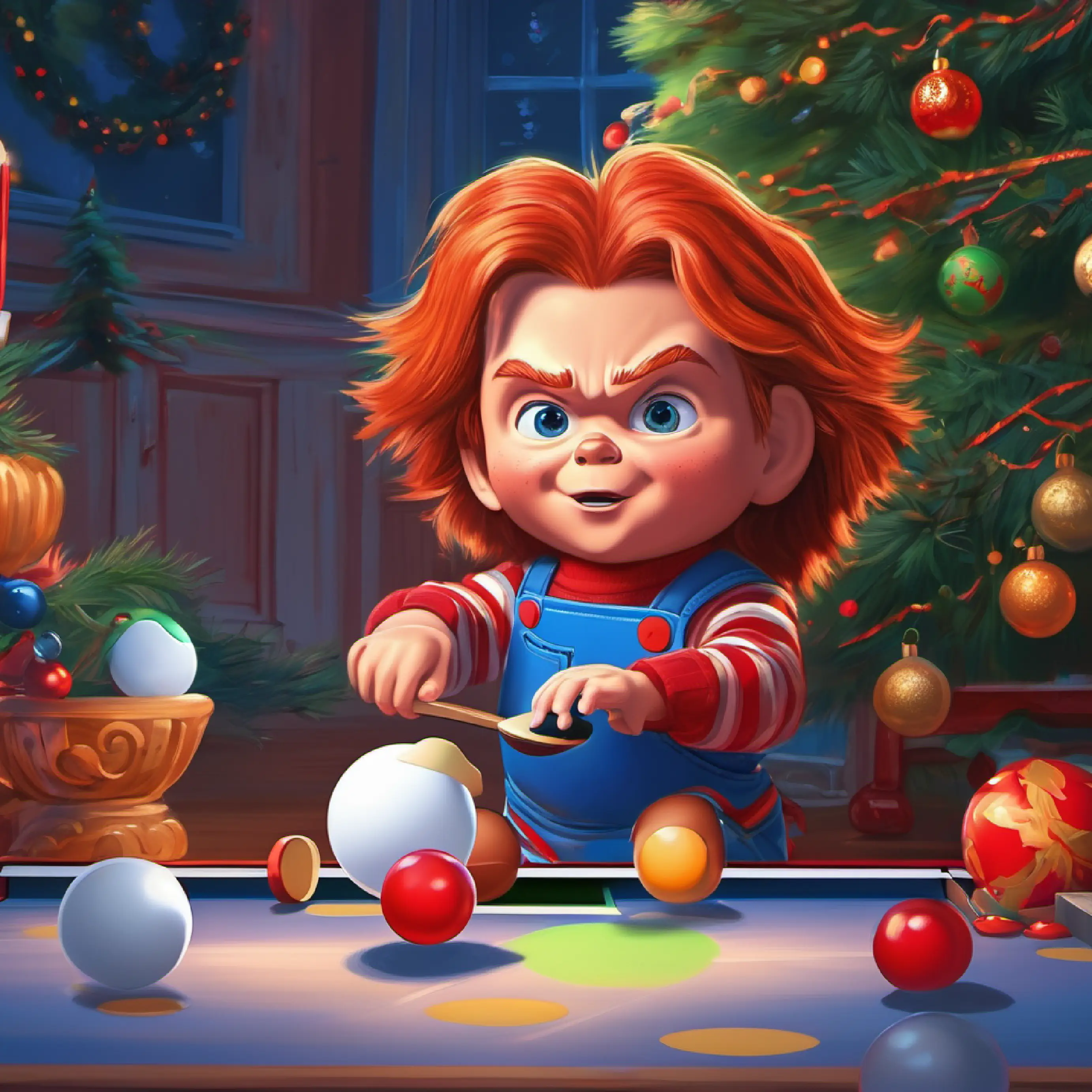 Introduction, Chucky discovers a ping pong ball in Gobble Grove.