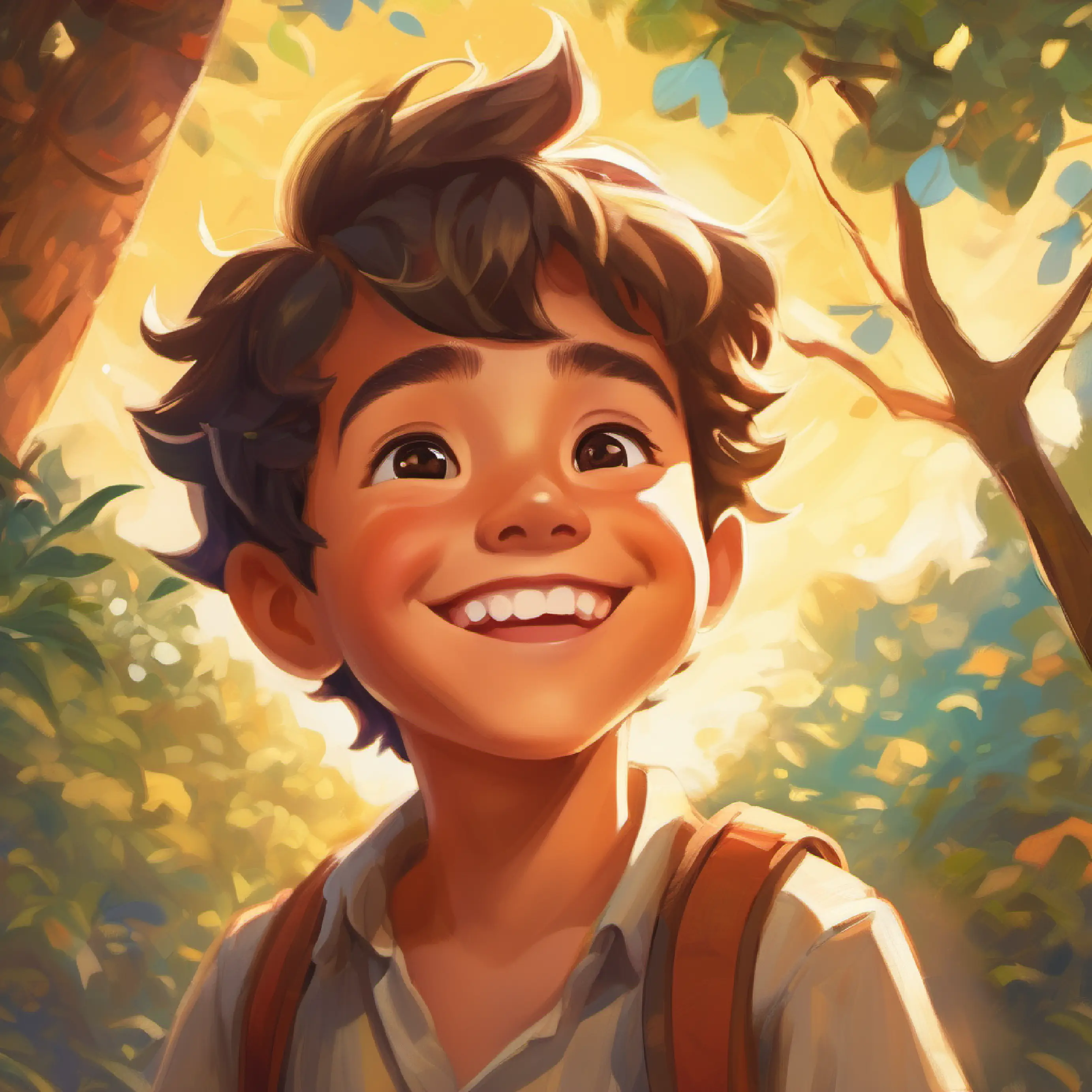 A happy boy with playful eyes and sun-kissed skin, always smiling's last wish to share his adventures with other children