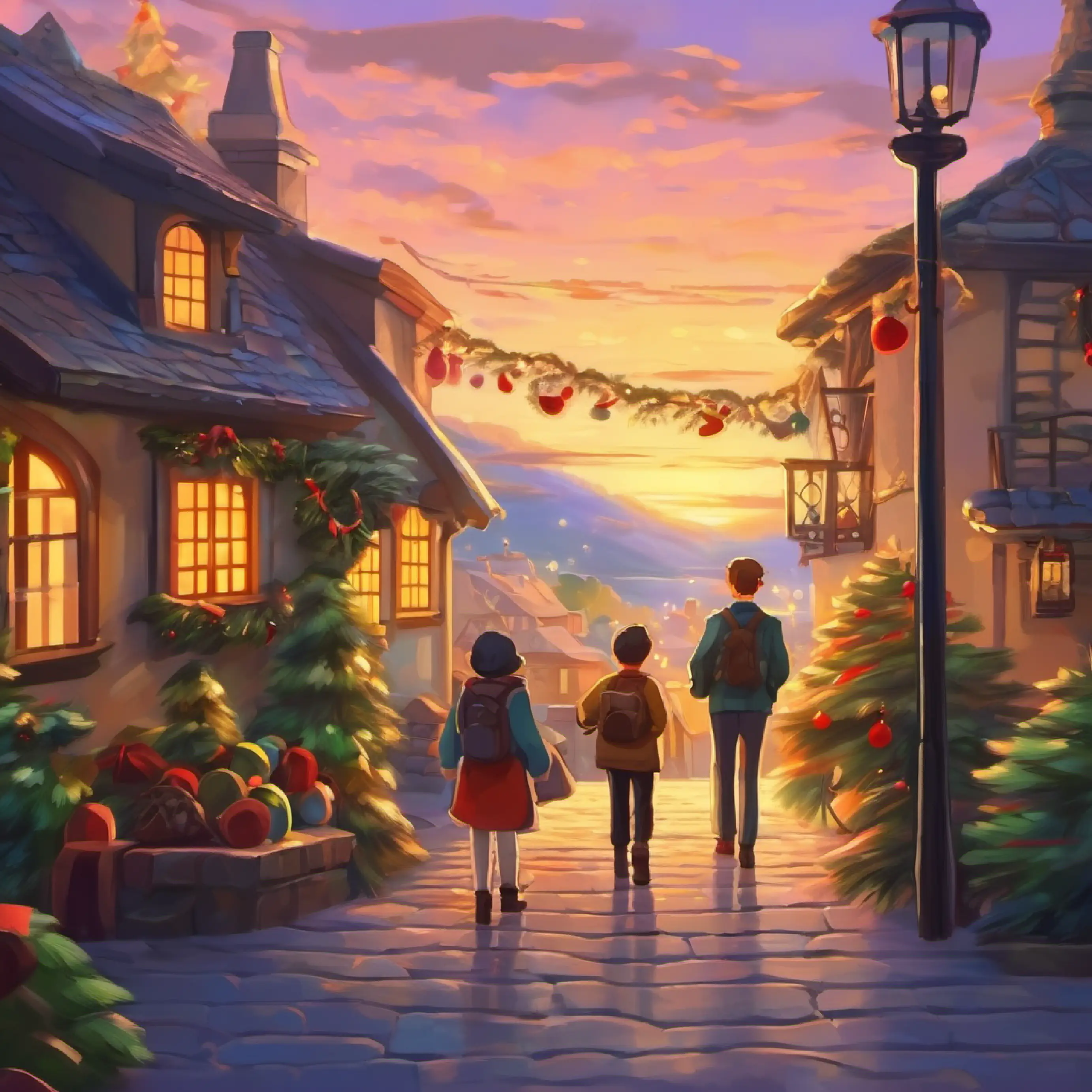End of the day, anticipation of future adventures, comforting ending.
