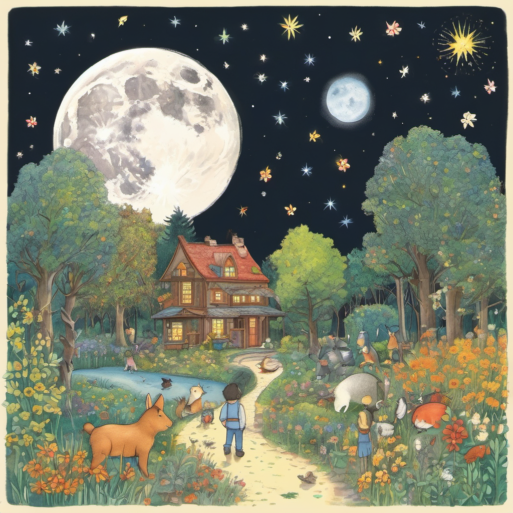 One starry evening, as the moon shone brightly in the sky, all the animals and insects of the garden gathered around Walter, eager to hear his wisdom. They were excited to learn about the wonders of the soil, something they often took for granted. Walter began, "Once upon a time, long ago, there was a beautiful land where everything was in perfect harmony. All the plants grew tall and strong, and the animals lived happily together. But it wasn't always like this."