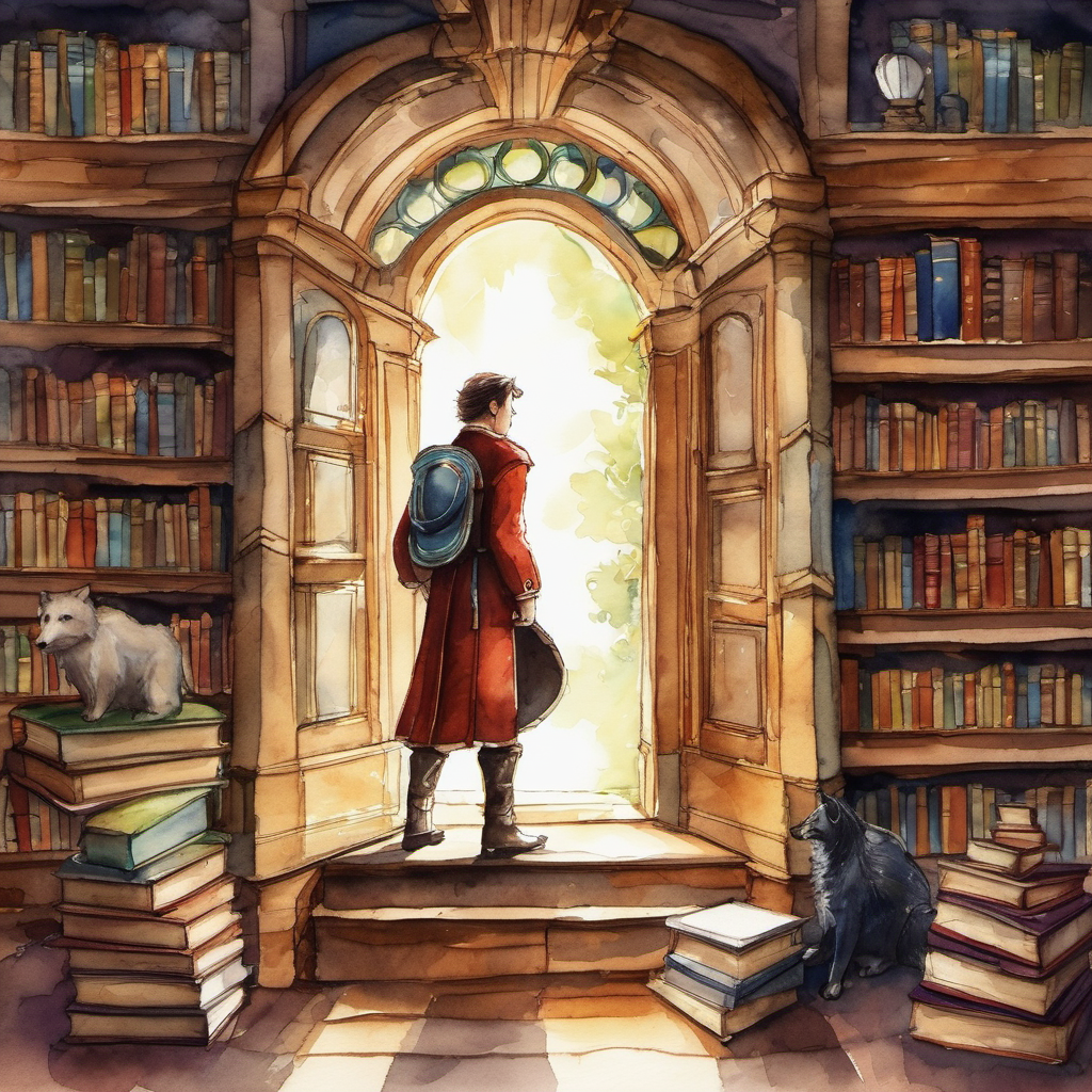 Feeling a surge of confidence, Monty took a step closer and touched the statue, expecting nothing to happen. But to his surprise, a hidden door creaked open, revealing a secret passage. With his heart racing, Monty summoned his bravery and stepped inside. The passage led him to a hidden room filled with ancient books and artifacts. It seemed like a forgotten library! Monty felt like he had stumbled upon a hidden world.