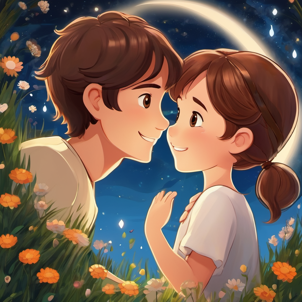 Zara has brown hair, sparkly eyes, and a big smile and the Glimmers become friends forever. They create a special bond that makes the whole universe shine with their love and friendship.