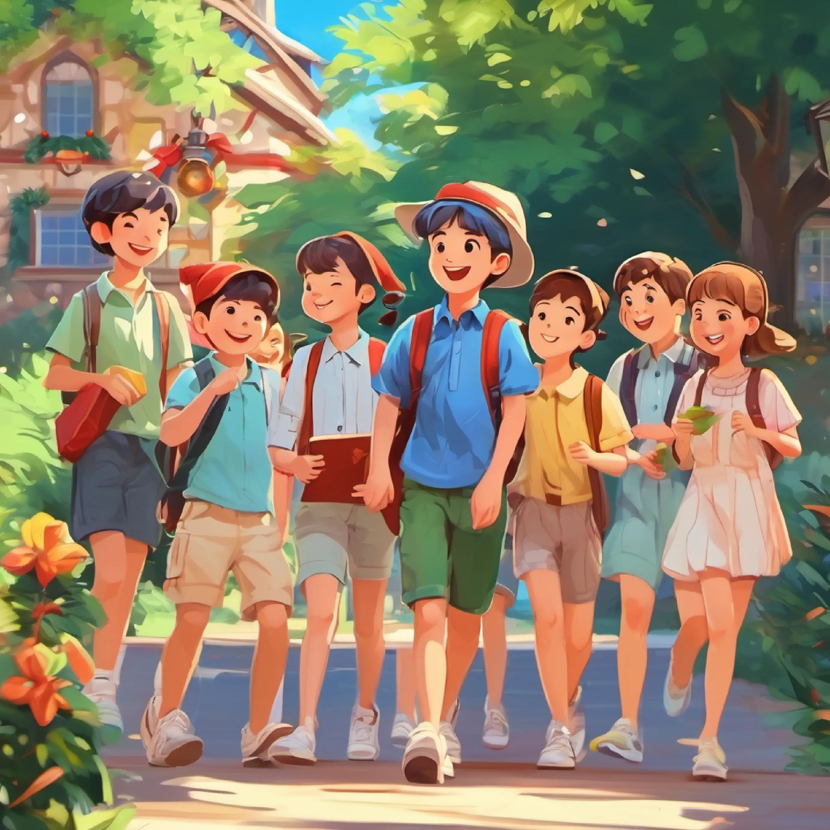 16 students, summer, happy, school