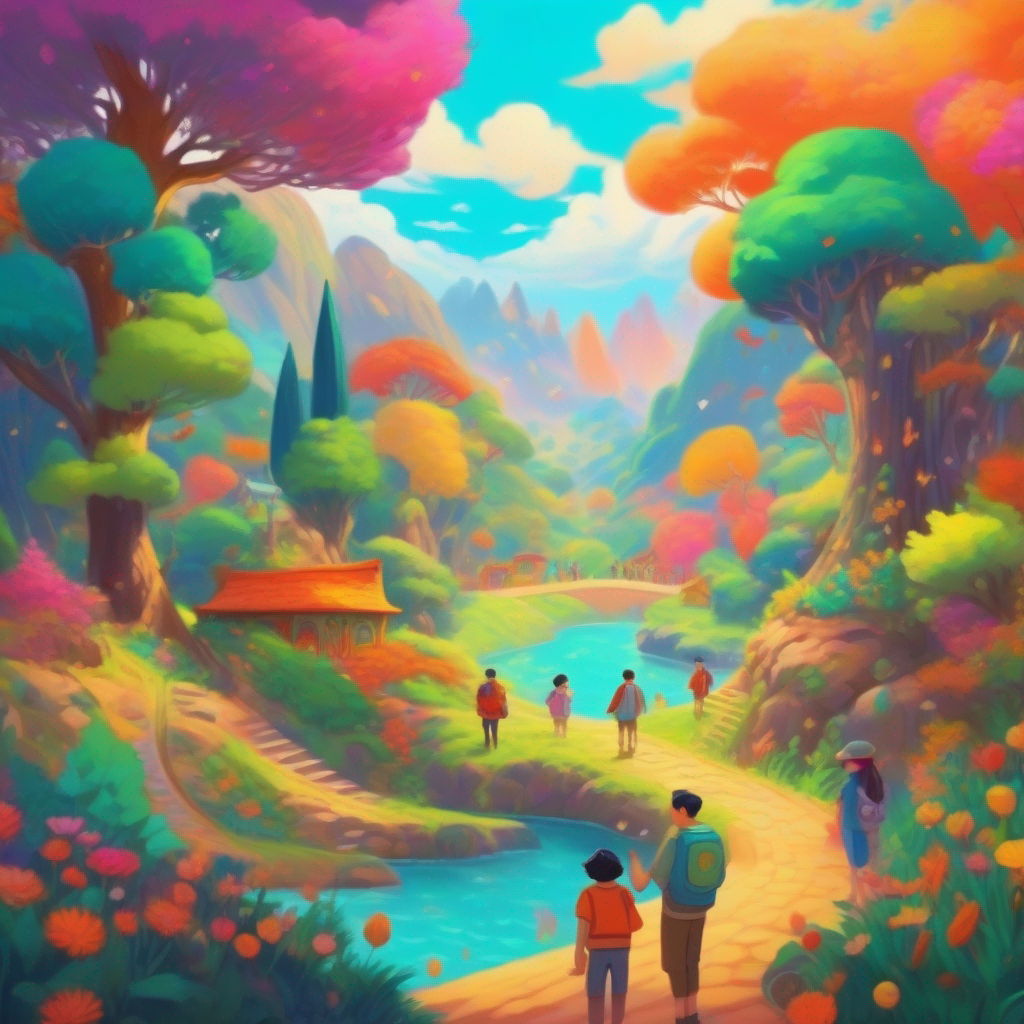 Message of the story with vibrant colors and diverse characters.