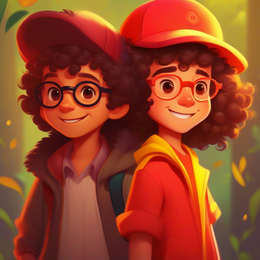 Chotu - Curly-haired with a mischievous grin wearing a red cap. and Anand - Tall and thoughtful with glasses and a bright yellow shirt. are celebrated for their detective skills and friendship.