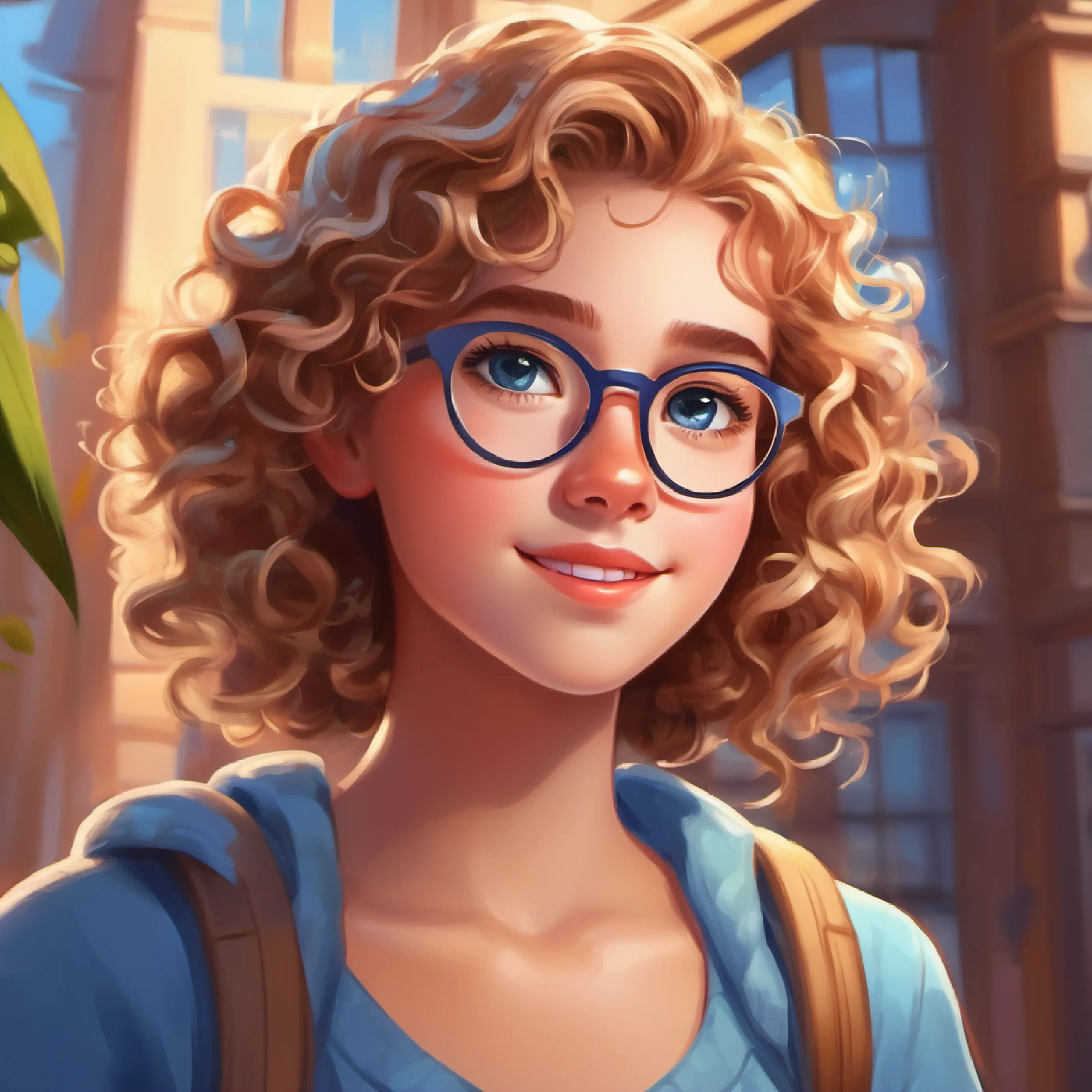 Introducing Smart girl with curly brown hair and glasses that sparkle, Clever girl with straight blonde hair and blue eyes like the sky, and their work setting; highlighting the problem.