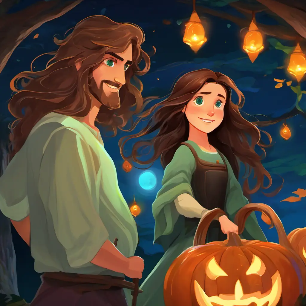 This page shows Brave man with brown hair, green eyes, and a kind smile inside the Enormous woman with long flowing hair and bright blue eyes, gentle and awe-inspiring's stomach, with the darkness and the grumbling sounds adding to the suspense of the story.