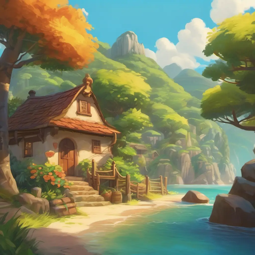 Introduction of the friendly villagers and the exploration of the island's history.