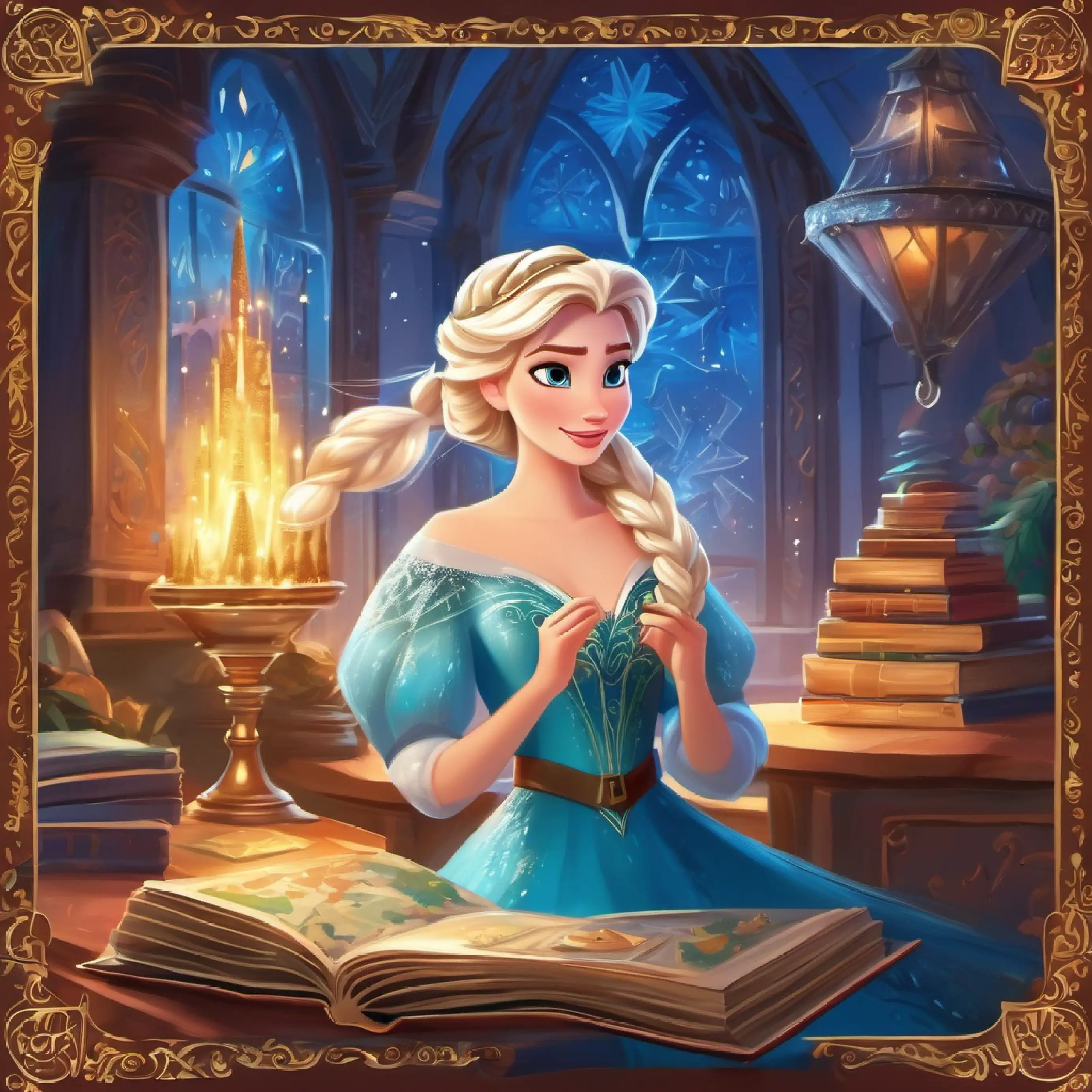 Once upon a time, in the magical kingdom of Arendelle, Princess Elsa discovered a mysterious map hidden in an old book.