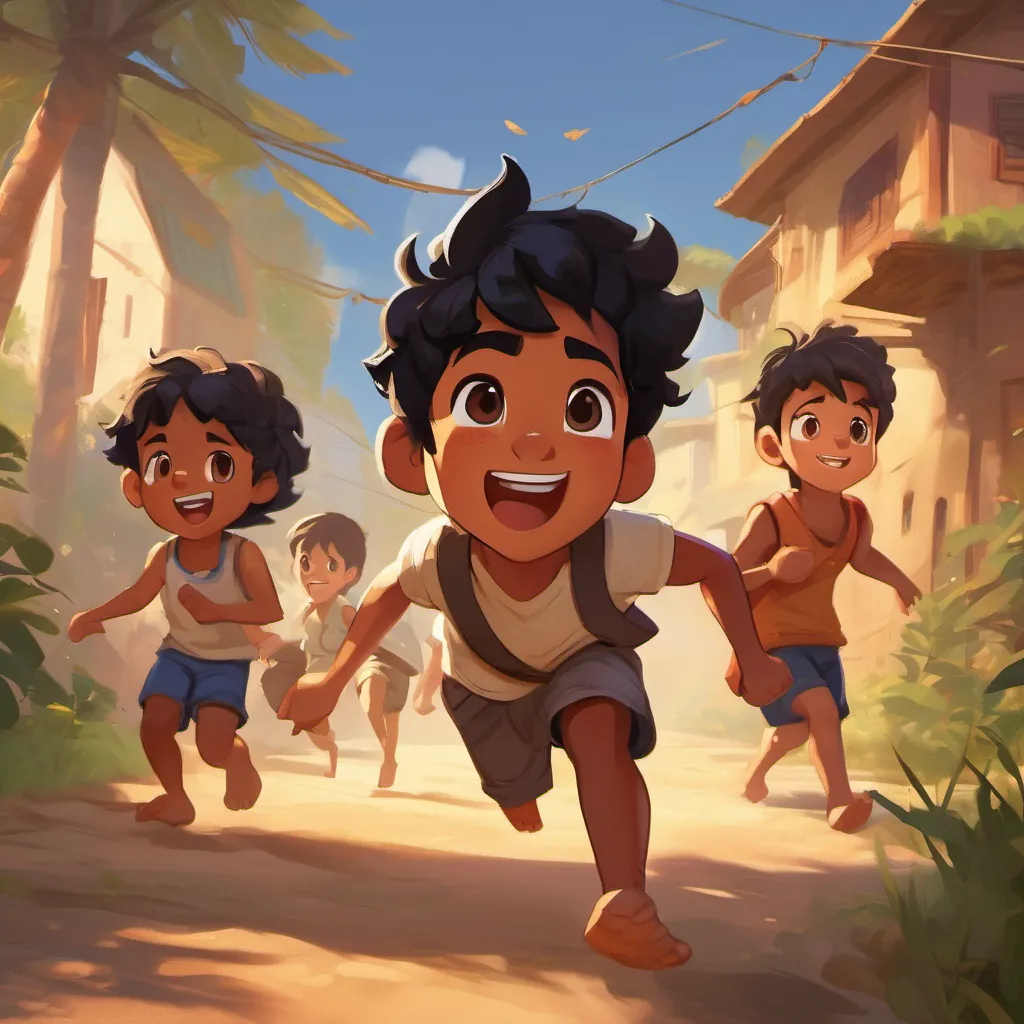 Peter actively participates in the game, experiencing the joy of being part of the group.