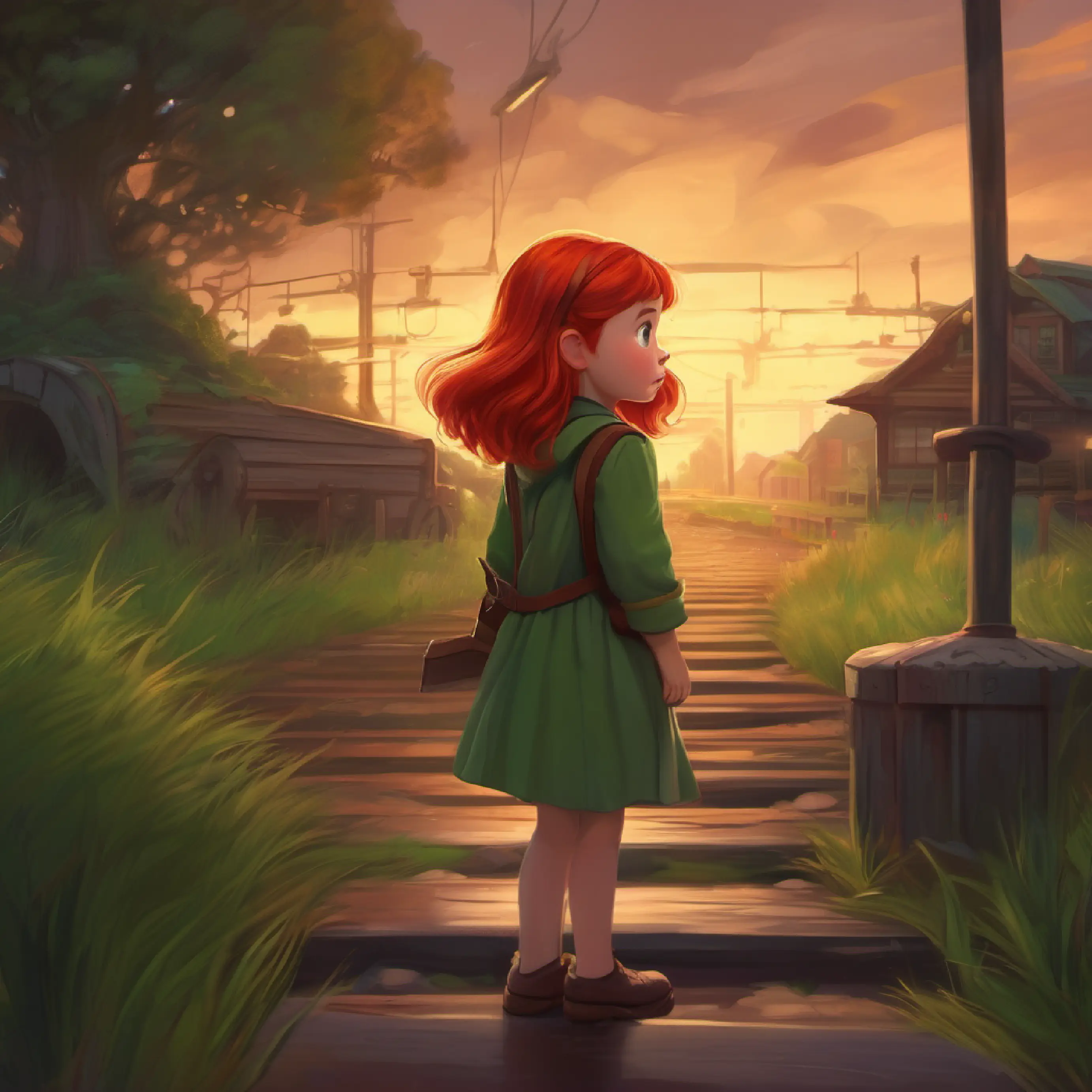 The vacant feel of Whistlewood Station and Brave little girl, red hair, green eyes, full of curiosity's first eerie encounter.