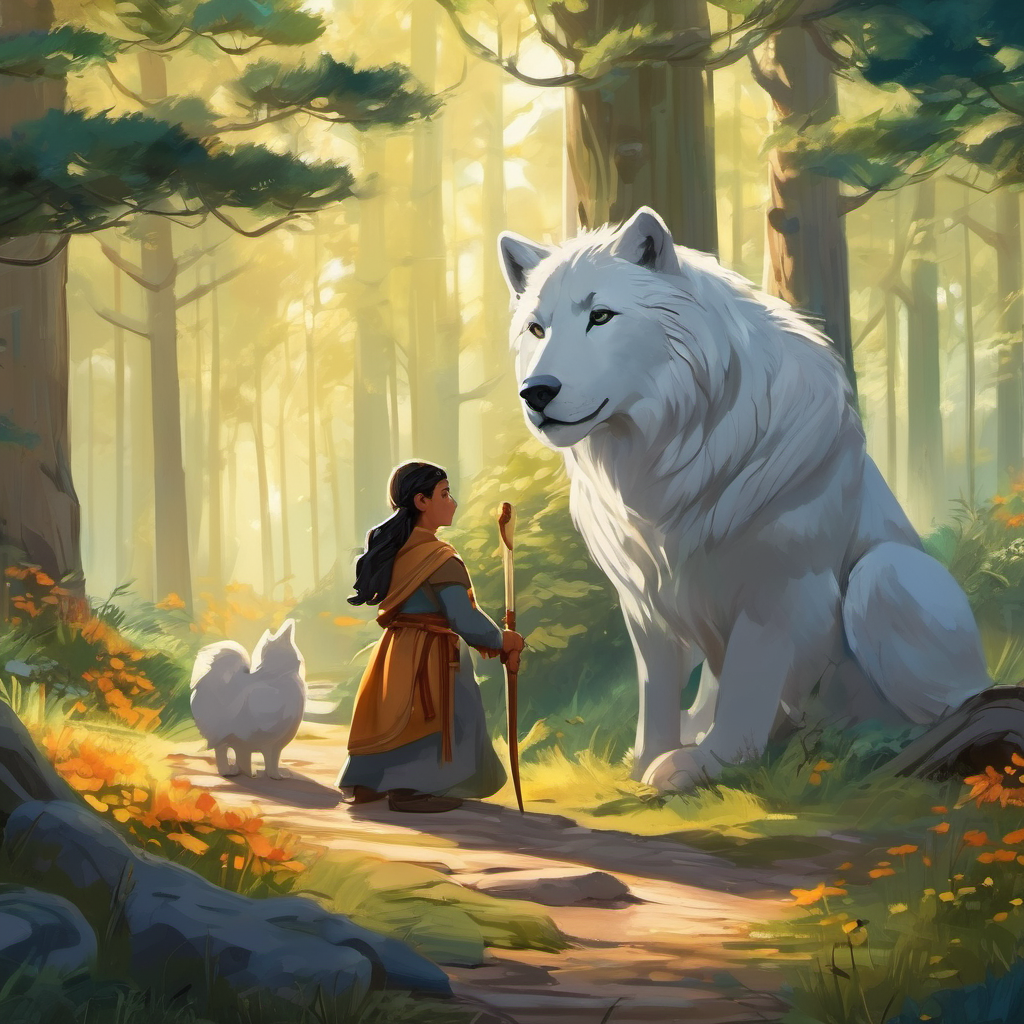Skadi se conmovió con la historia y decidió que ella también quería proteger y cuidar de los animales en el bosque. Carlos le regaló un brazalete de amistad, con imágenes de los animales protagonistas de la historia, como un recordatorio de su compromiso para respetar y mostrar empatía hacia ellos. Desde aquel día, Skadi se convirtió en una verdadera guardiana de los animales. Diminutos pajaritos y juguetones conejitos confiaban en ella y se acercaban sin miedo. Skadi les ofrecía comida y refugio, asegurándose de que también tuvieran un lugar seguro para vivir.