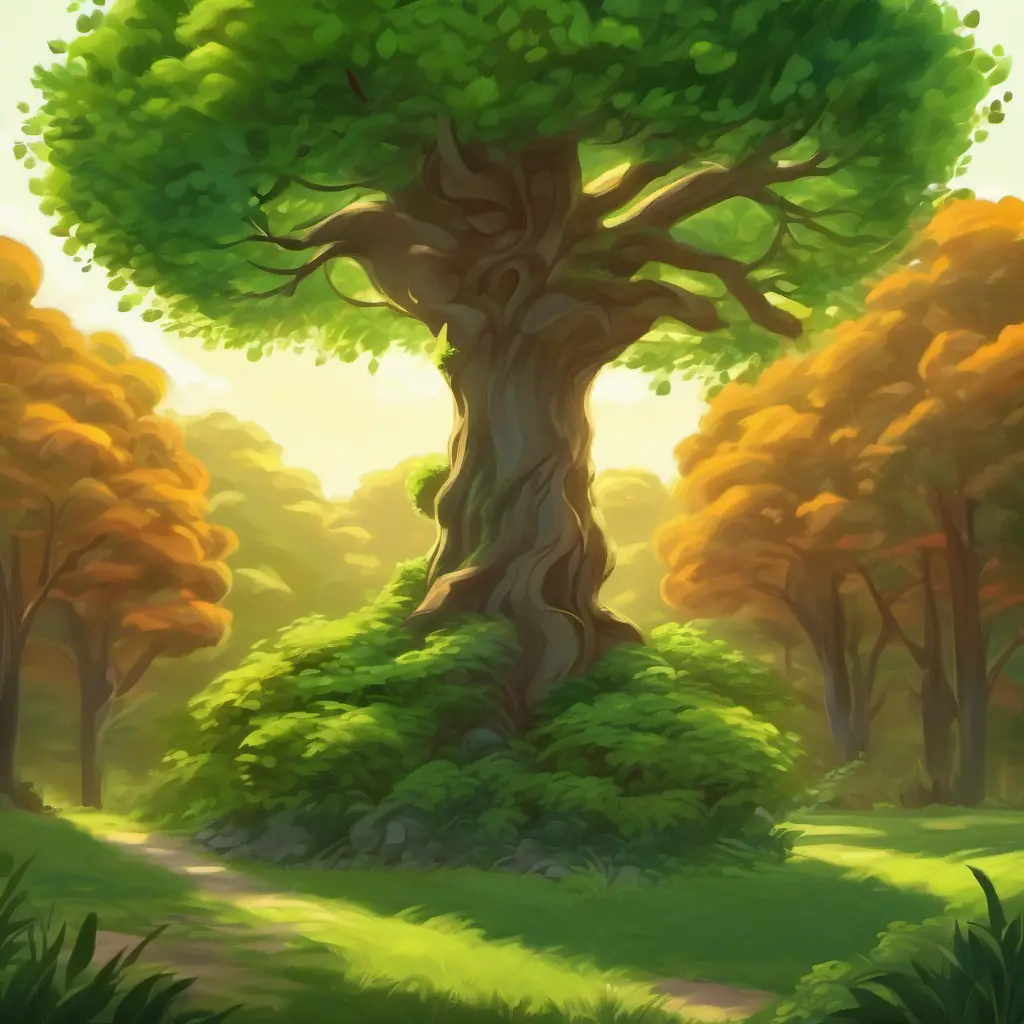 Mature Tall, strong tree, green leaves, giver of life, home for animals