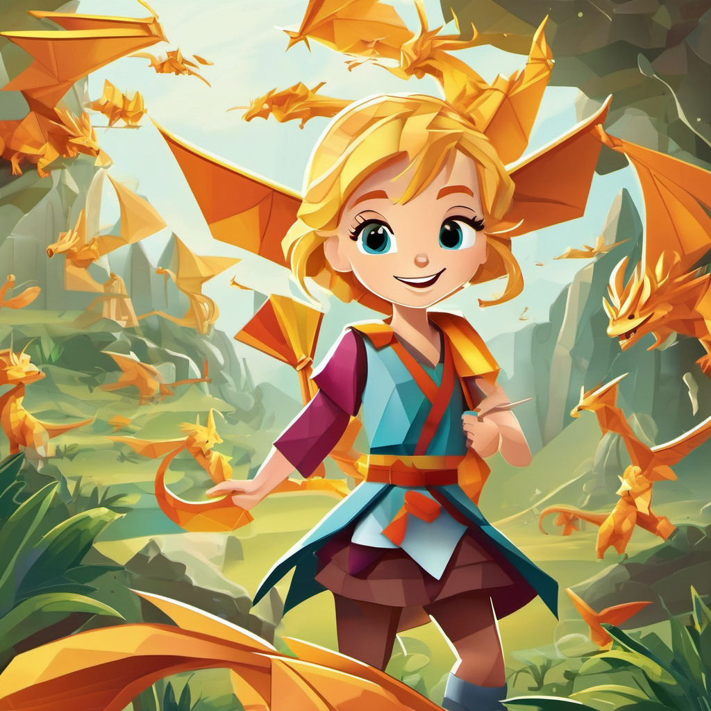 Lily: A 10-year-old girl with golden hair and a friendly smile. stands up to the mean dragons