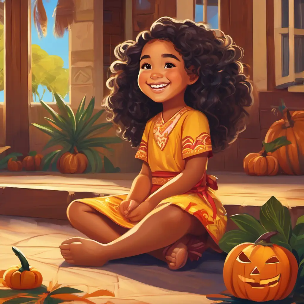 The page shows a picture of A little Samoan girl with long, curly hair and a bright smile's parents sitting with her and telling her about school. A little Samoan girl with long, curly hair and a bright smile's parents have warm smiles, and A little Samoan girl with long, curly hair and a bright smile looks interested and excited while listening.