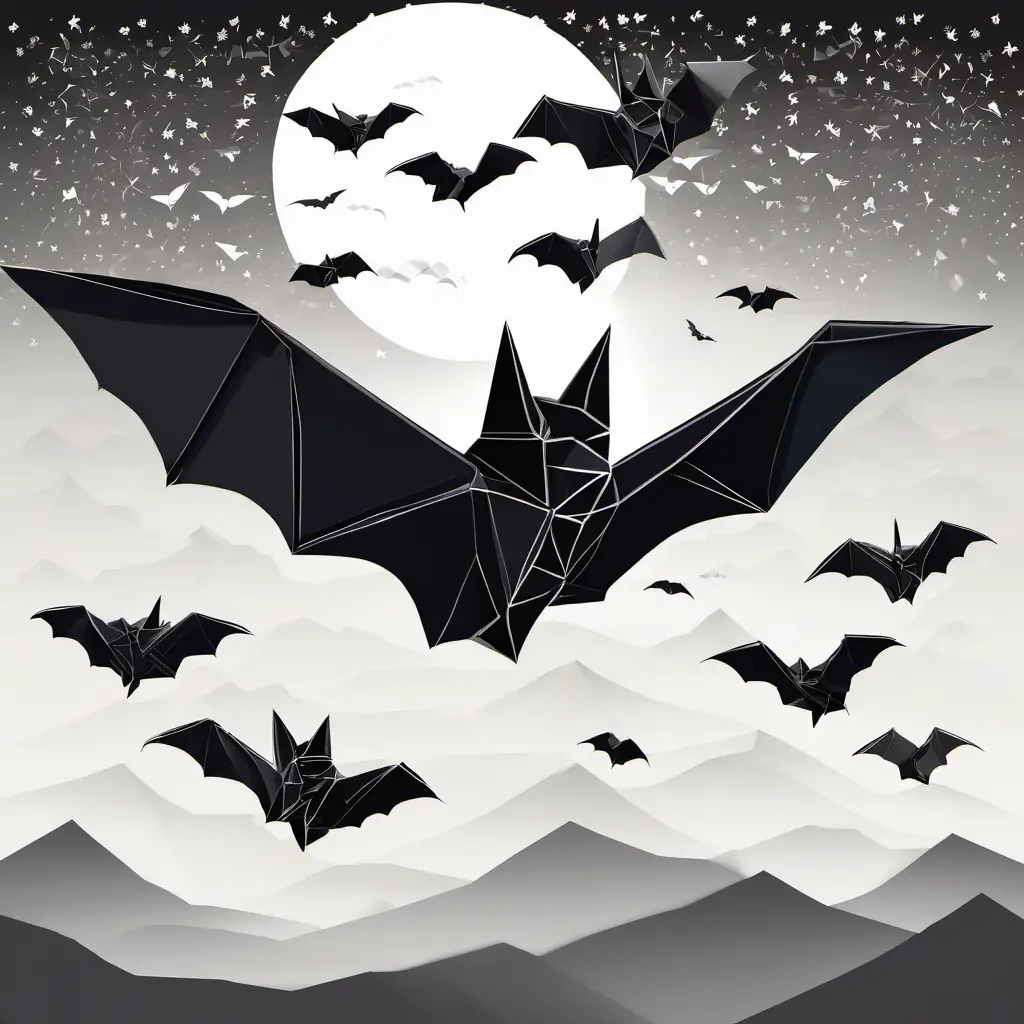 The black bat swooping down from the sky, as the bumbling bandits trip and stumble in surprise.