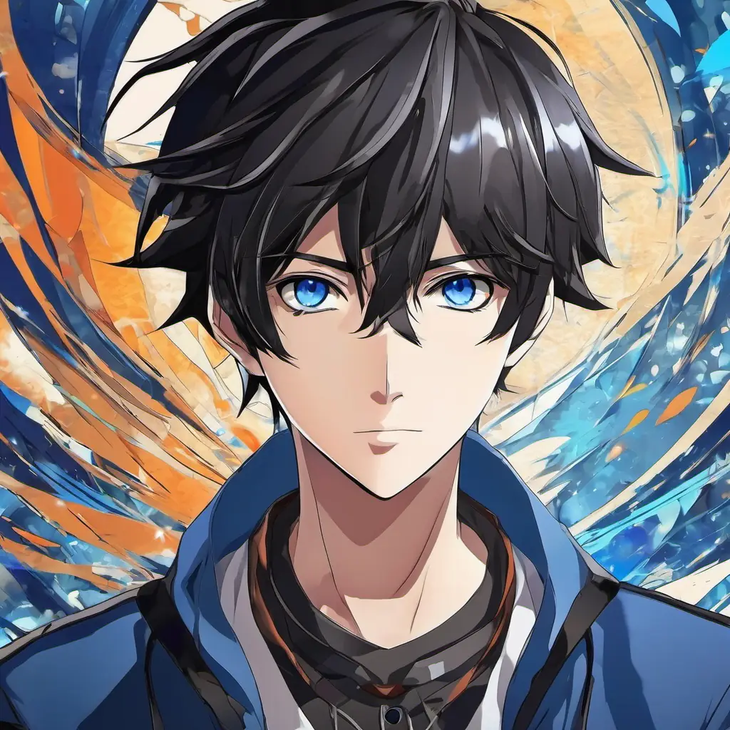 A boy teen with a brown eye and a blue eye and black hair