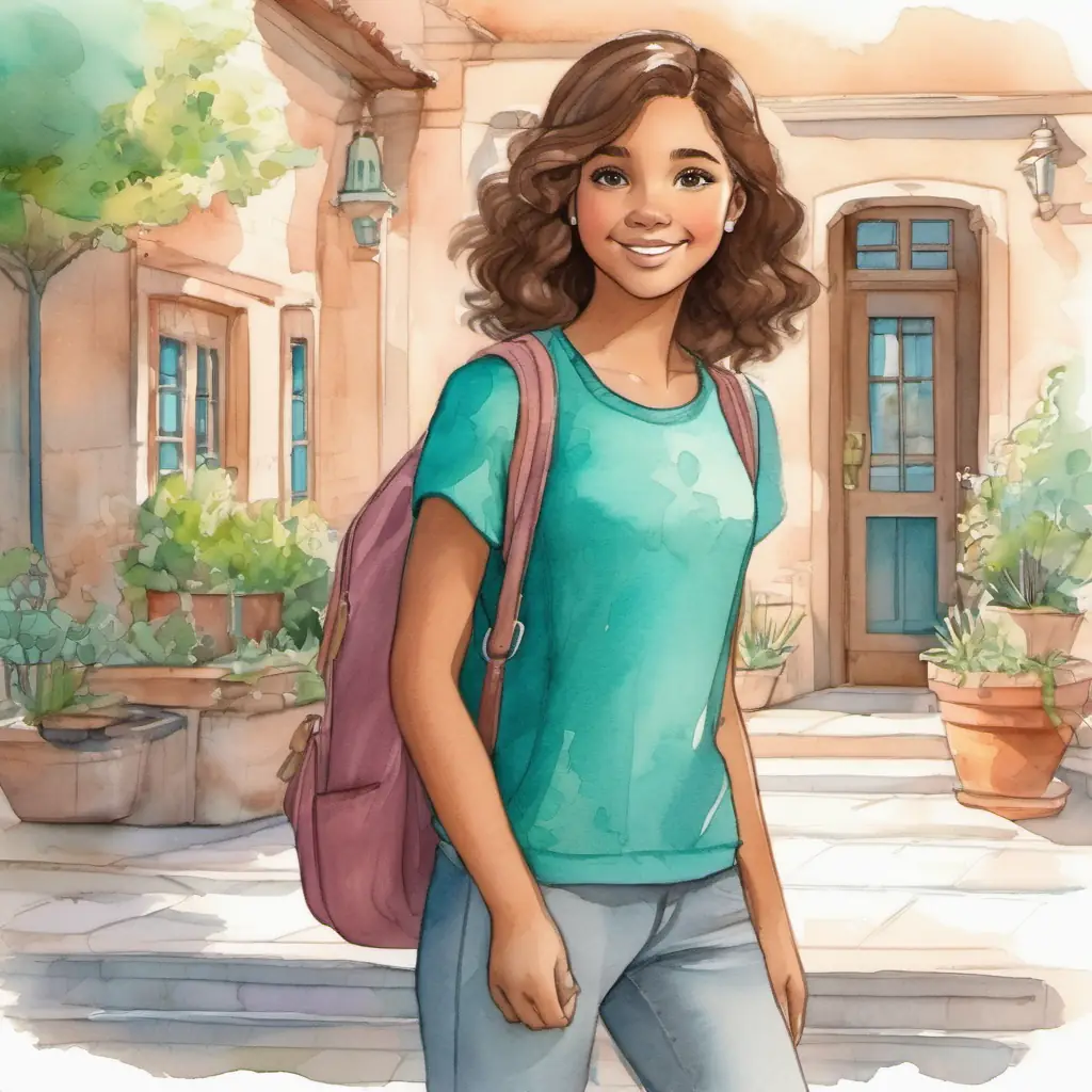 McKenzie shares her dream with friends. Characters: McKenzie, friends. Setting: School courtyard.