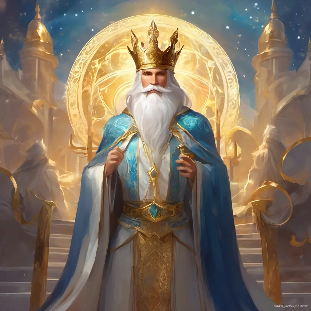 In the The king has a long white beard and wears a golden crowndom of Numbers, the royal family rules over the land of numbers.
