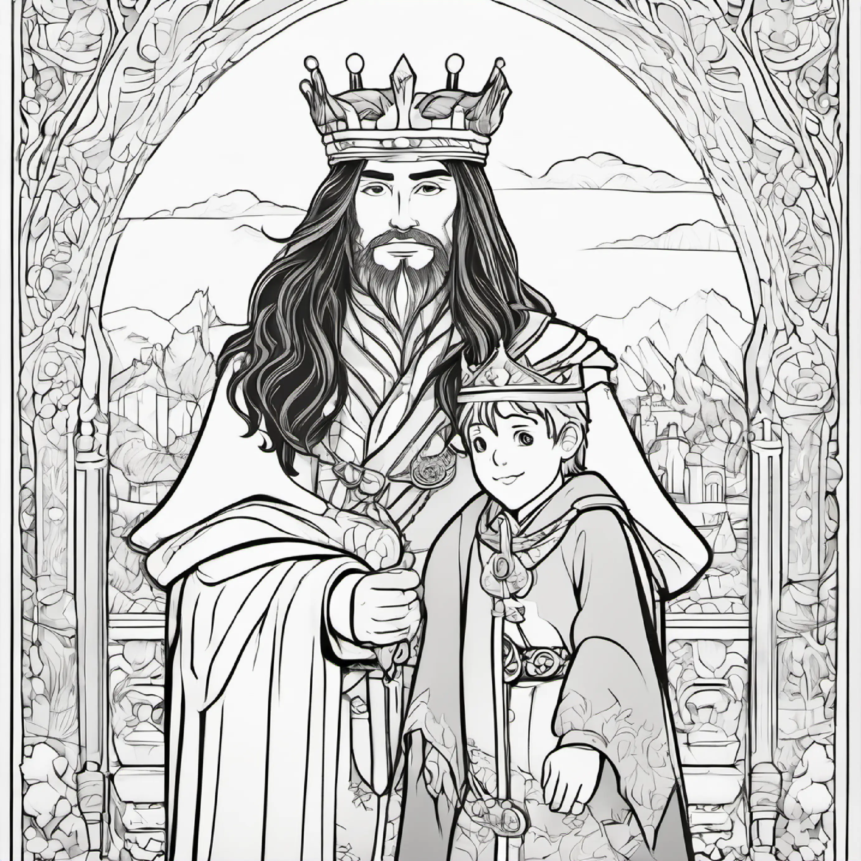 King Dragon learns about the child, Rowen, as they return.