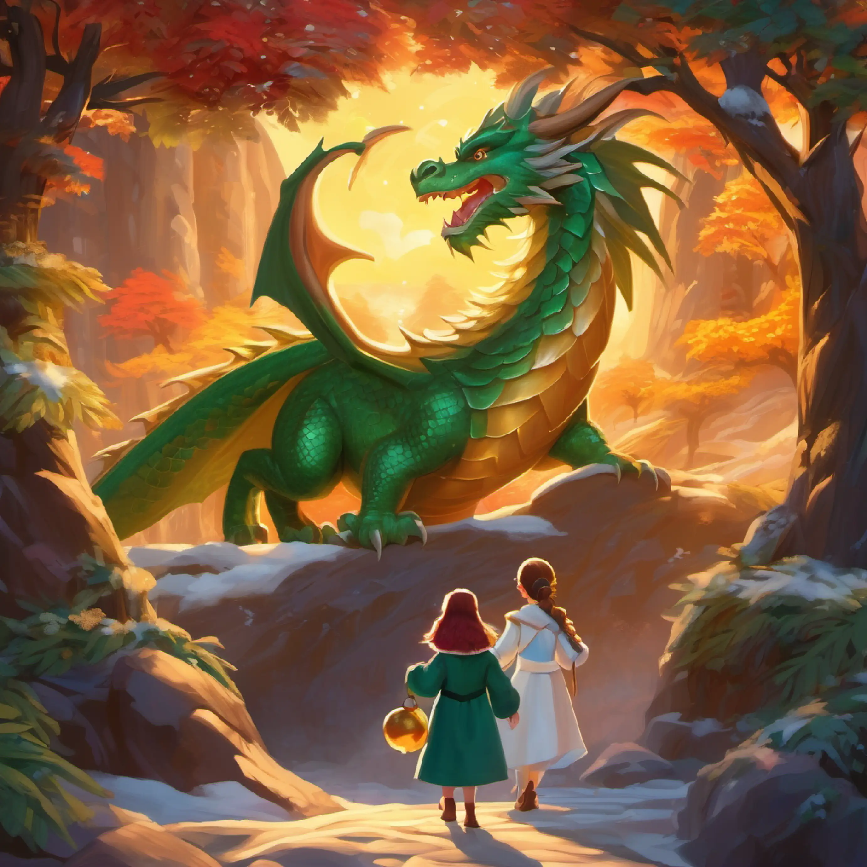 The return to the kingdom, the dragon as the protector, and the enduring bond between the princess and the dragon.