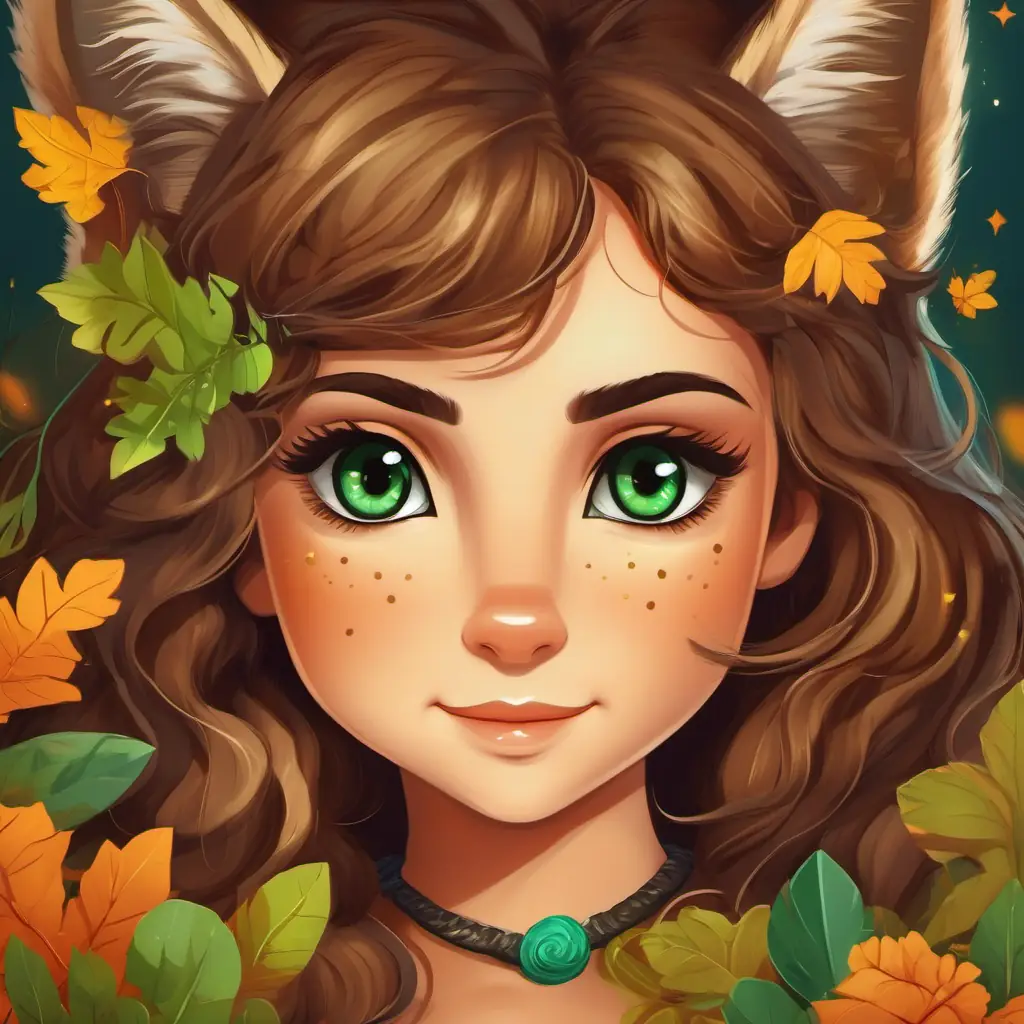 A kind-hearted girl with long, curly brown hair and sparkling blue eyes and Iberian Lynx with sandy-brown fur and green eyes spread awareness about preserving nature and the Iberian Lynx. They organize events, and Iberian Lynx with sandy-brown fur and green eyes becomes a symbol of hope.