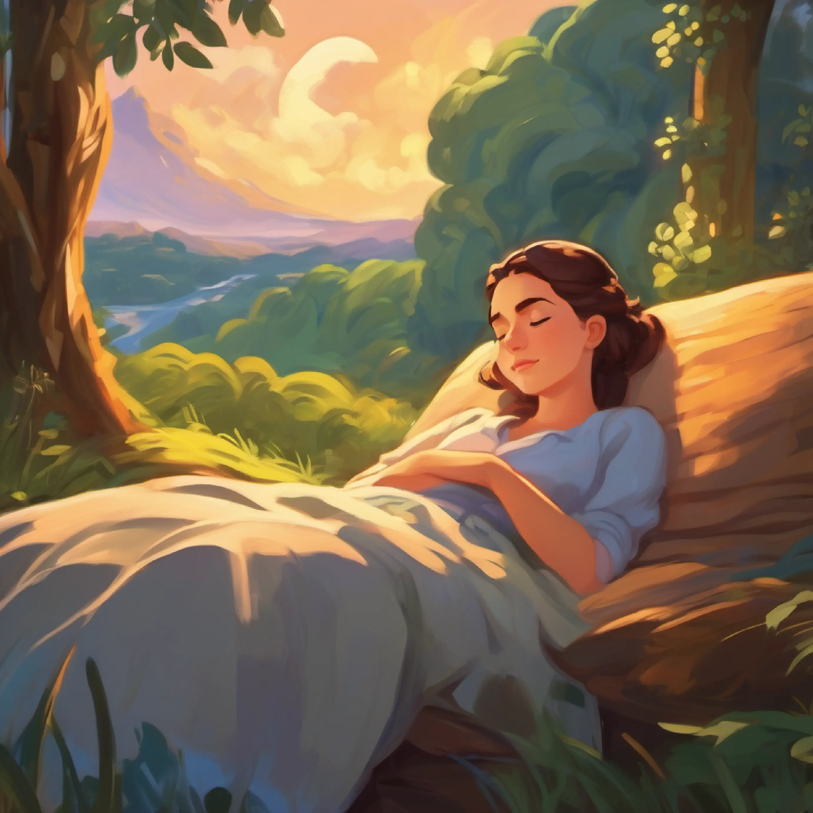 Lena falls asleep during story