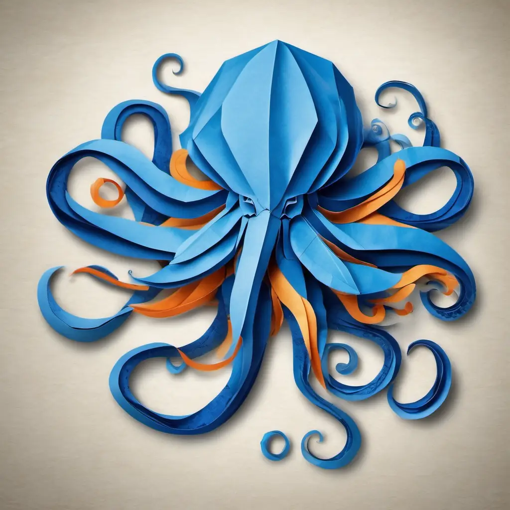 The story begins with Blue skin, eight long tentacles the octopus, who has blue skin and eight long tentacles, living in the deep blue ocean.