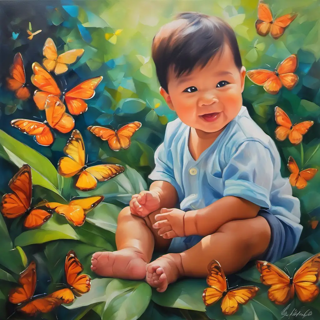 In his dreams, Grayson joyfully interacts with the butterflies he met.