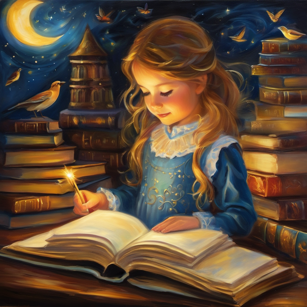 And so, dear child, remember to treasure the books you hold, for within their pages lies a world of endless possibilities, waiting to be discovered by an adventurous heart like yours. Goodnight, and may your dreams be as enchanting as the stories you read.