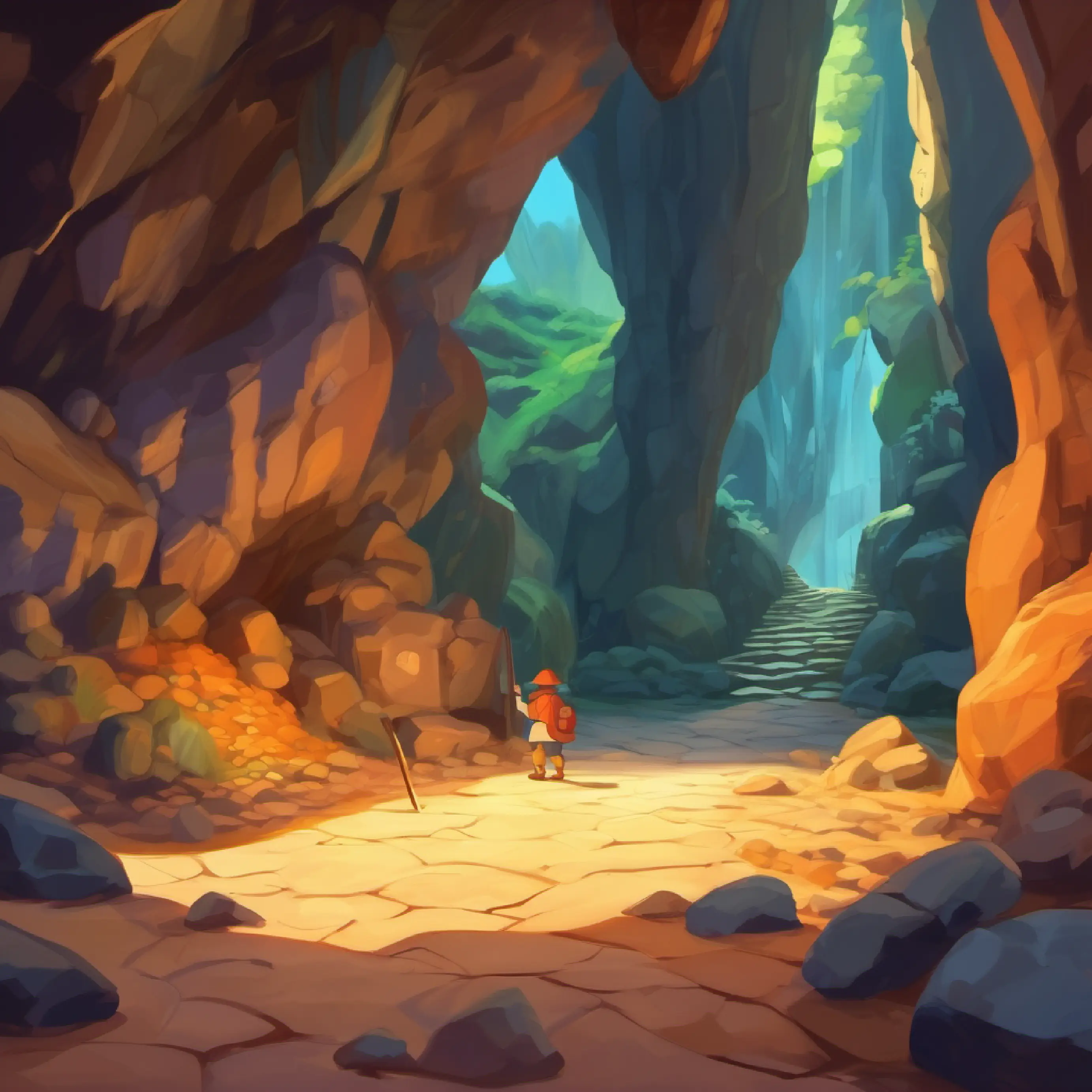 Following the sequence leads to a puzzle on the cave floor.