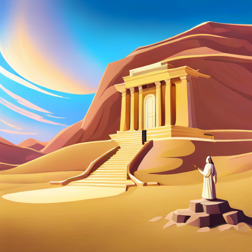 The statue smiled, granting their request. The treasure transformed into radiant light, blessing the entire desert.