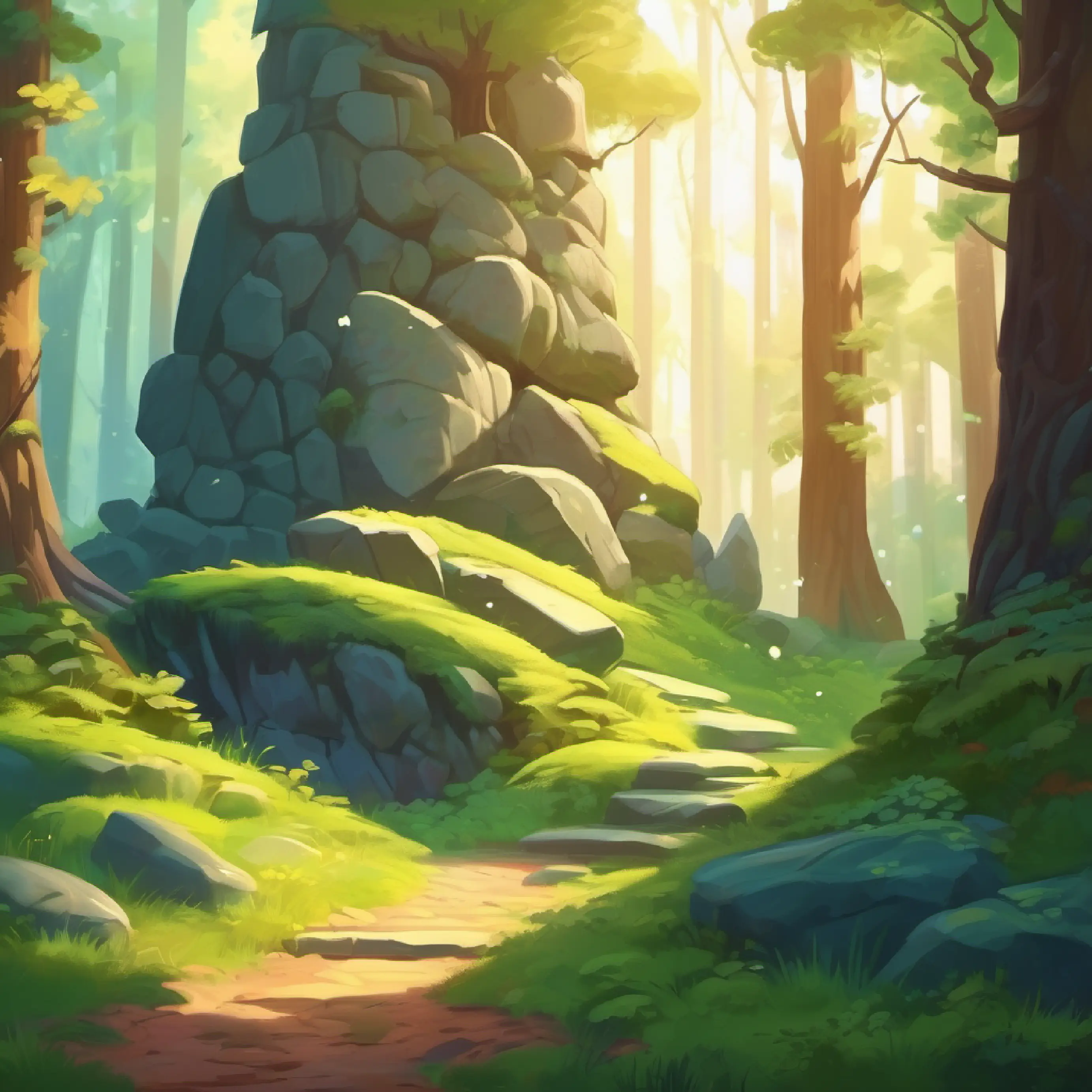 The stone causes the forest to grow magically