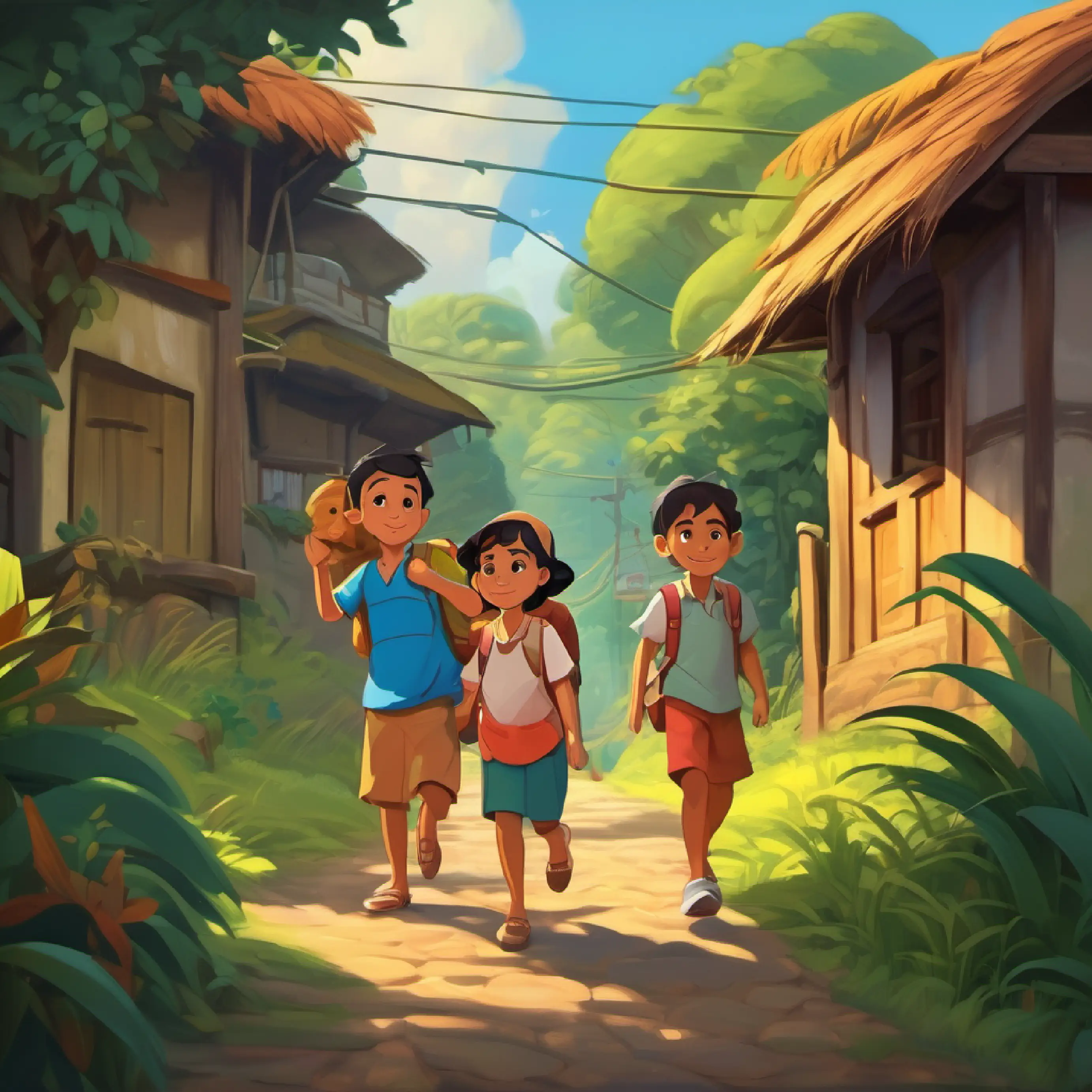 3 Kids, Lia, Ardi and Budi find a hidden path in a small town in Indonesia