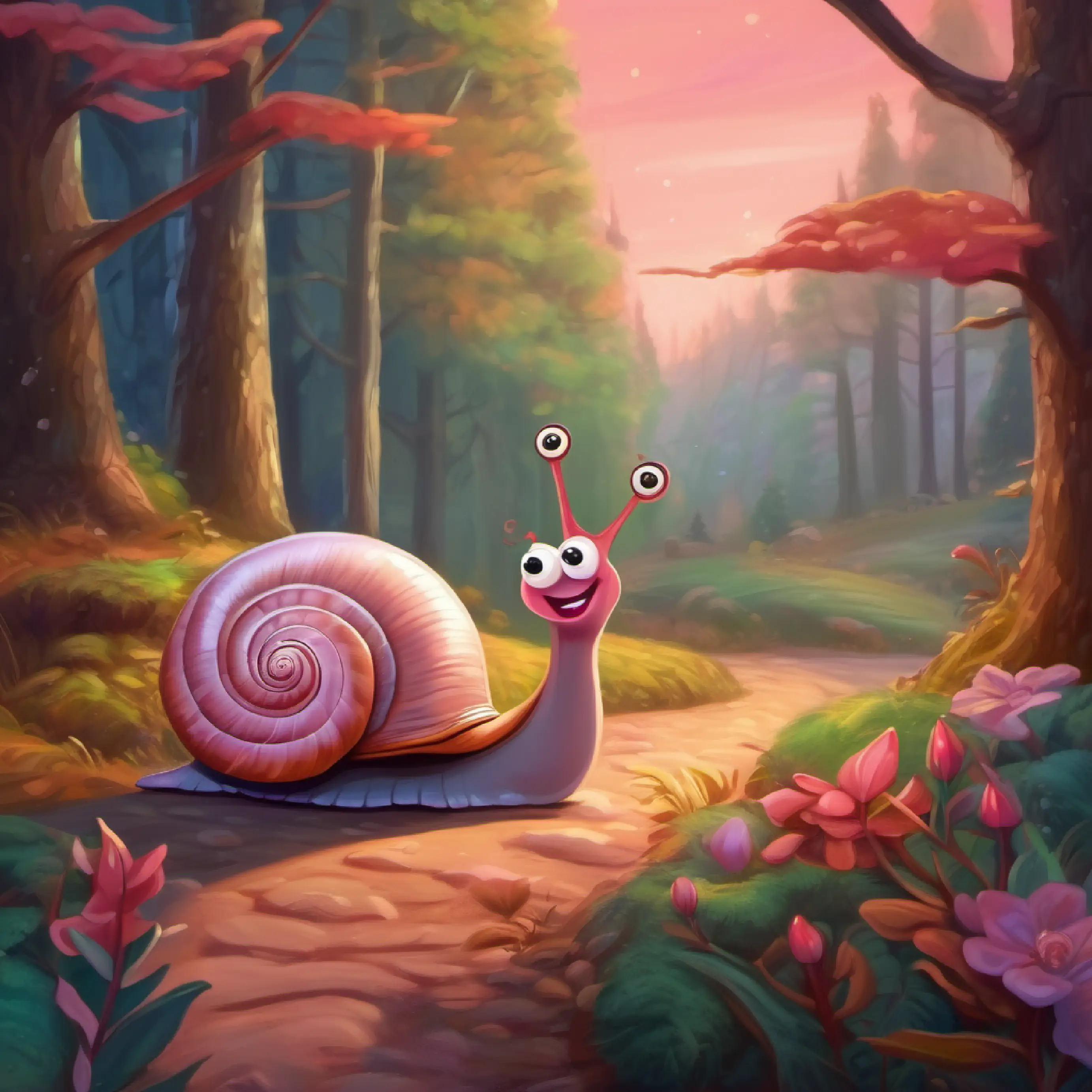 Snail shares her concern, A pinkish-brown earthworm, wise and kind offers help