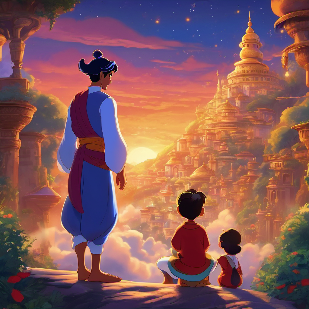 And so, Aladdin lived happily ever after, inspiring others to always be kind, brave, and to dream big, just like he did.