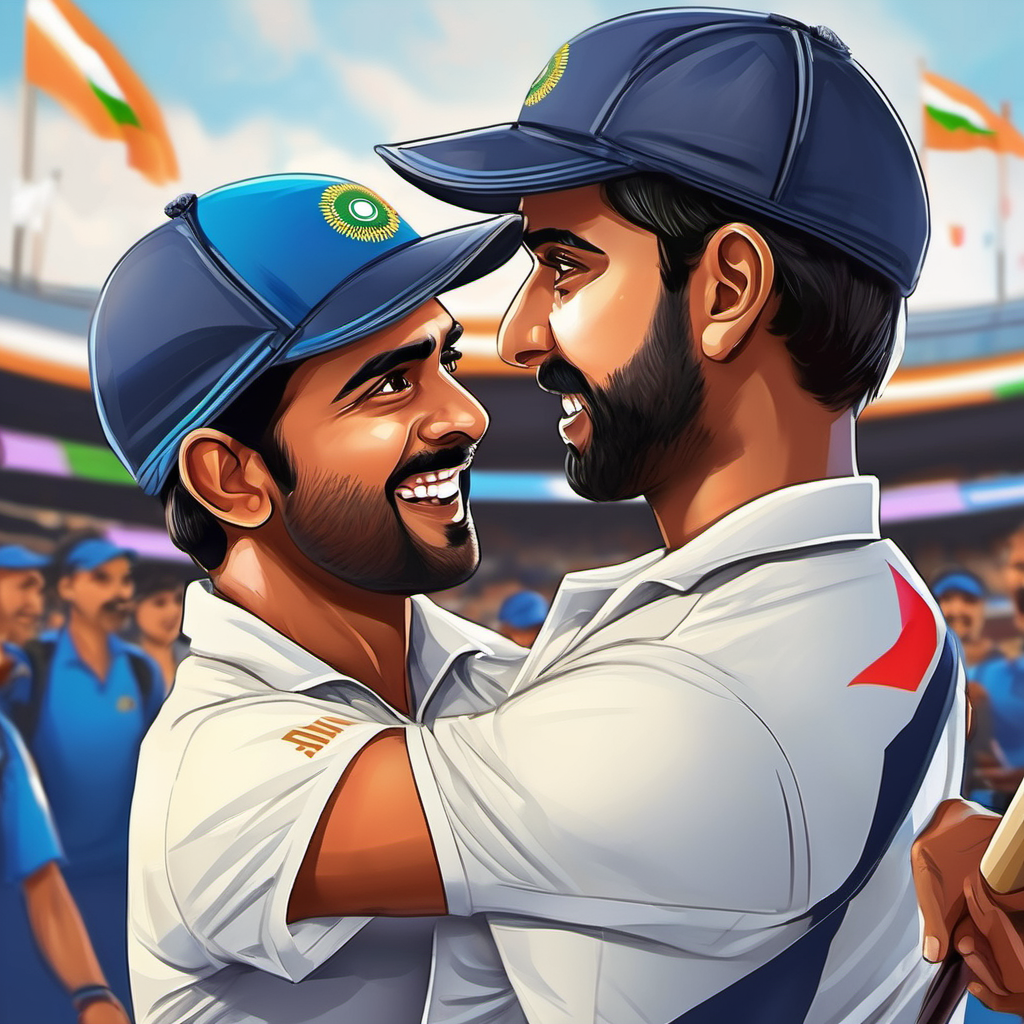 As the match reached its climax, it became evident that both Kohli and Azam had demonstrated immense determination and awe-inspiring talent. Their passion for the sport resonated with the spectators, leaving an indelible mark on the hearts of cricket lovers across borders. The match concluded with a close finish, but India emerged victorious on that day. As everyone cheered and celebrated their team's win, Tarun and Shantanu shared a warm embrace, realizing that their love for cricket had bonded them stronger than ever before.