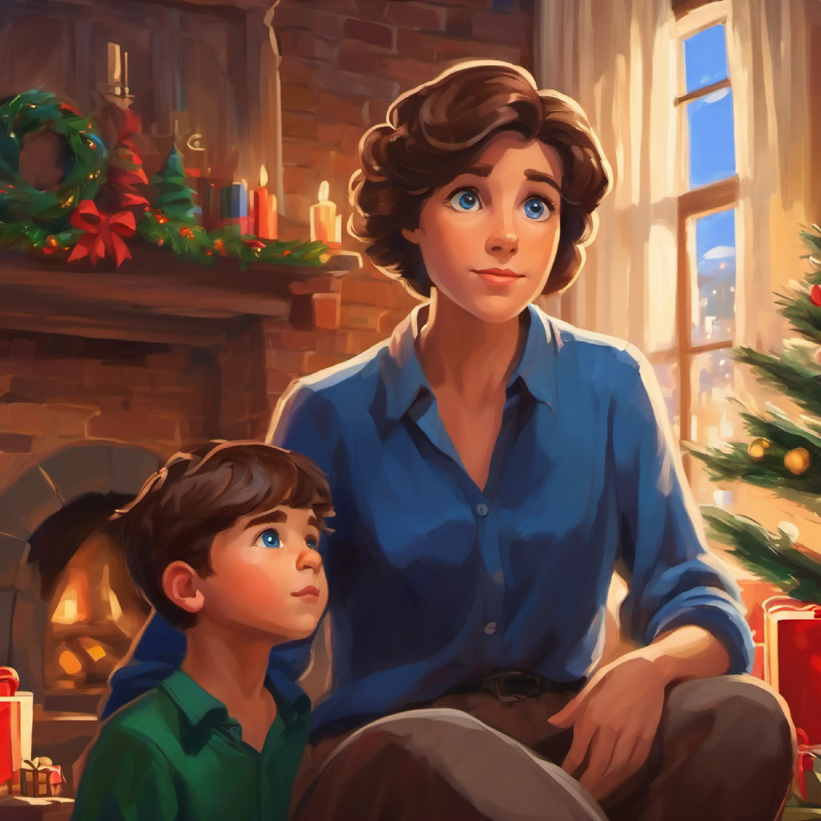 Family sheltering, mother acknowledges A curious, adventurous boy with brown hair and blue eyes's courage