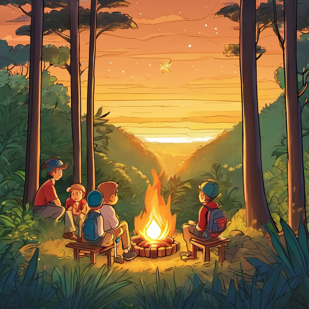 One evening, as the sun began to set and cast a golden glow over the jungle, the friends sat around a campfire they had built. Warmth and laughter filled the night air as they shared stories about their favorite moments from their adventure. As the stars twinkled above them, Jack and Billy felt incredibly grateful for all the wonderful memories they had created along the way. They realized that their friendship had grown stronger during this amazing journey, proving that true friends are always there for each other, no matter what.