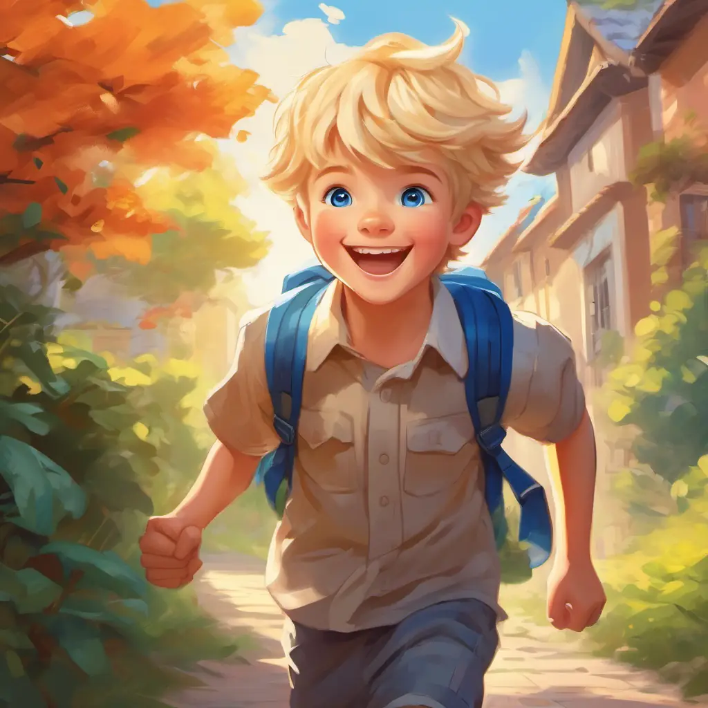 Energetic boy, blond hair, blue eyes, carries a bright smile enters with excitement about the upcoming middle school transition.