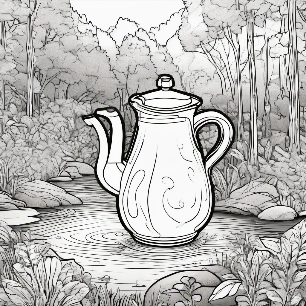 A pitcher with little water in the forest
