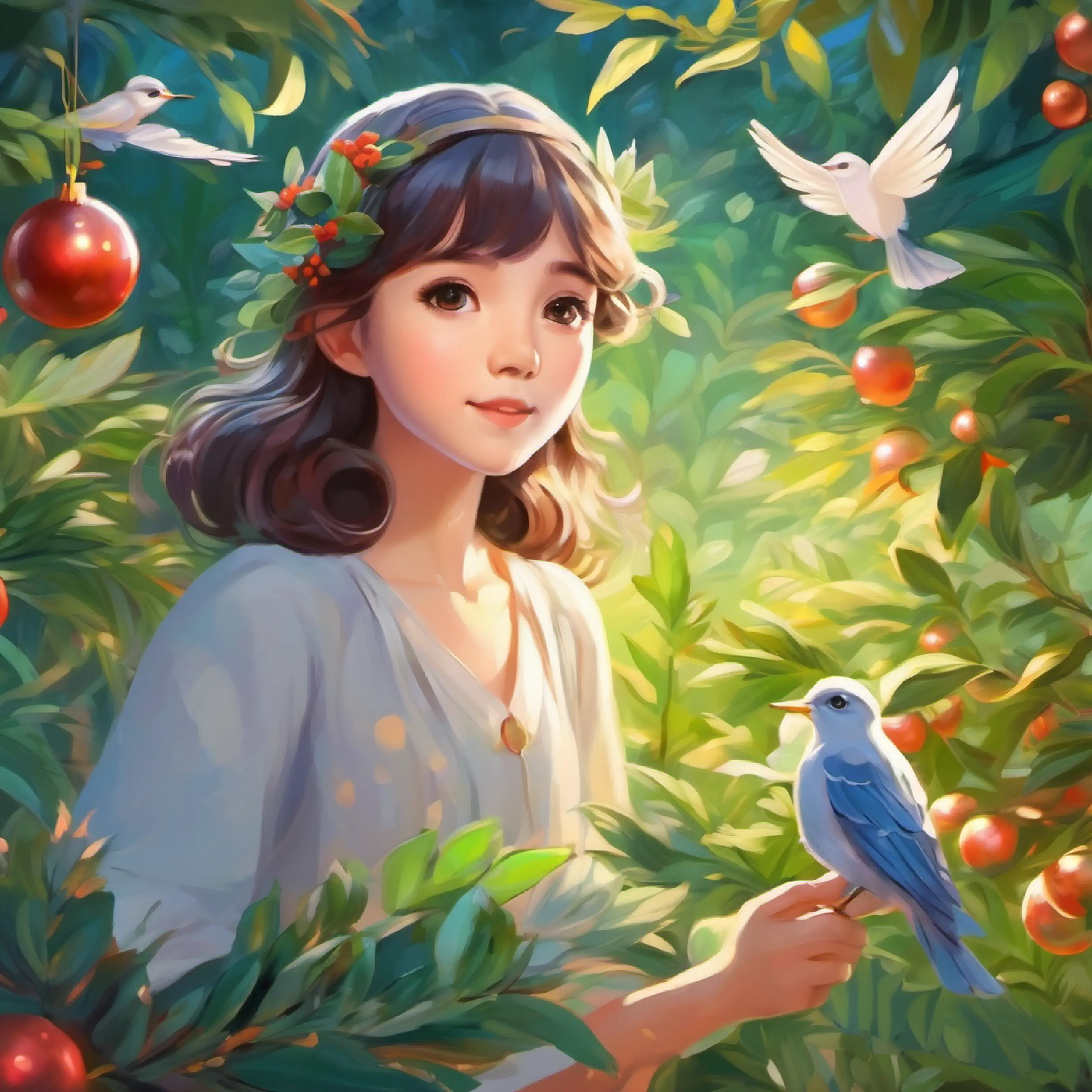 Communing with nature, Small, with pale wings, kind eyes, energetic, youthful appearance listens, secrets of the garden revealed