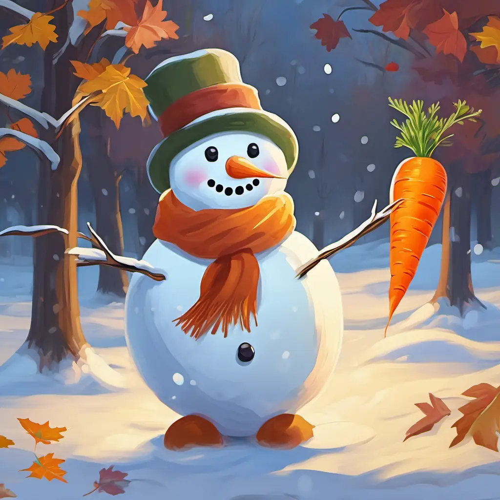 snowman with carrot 
