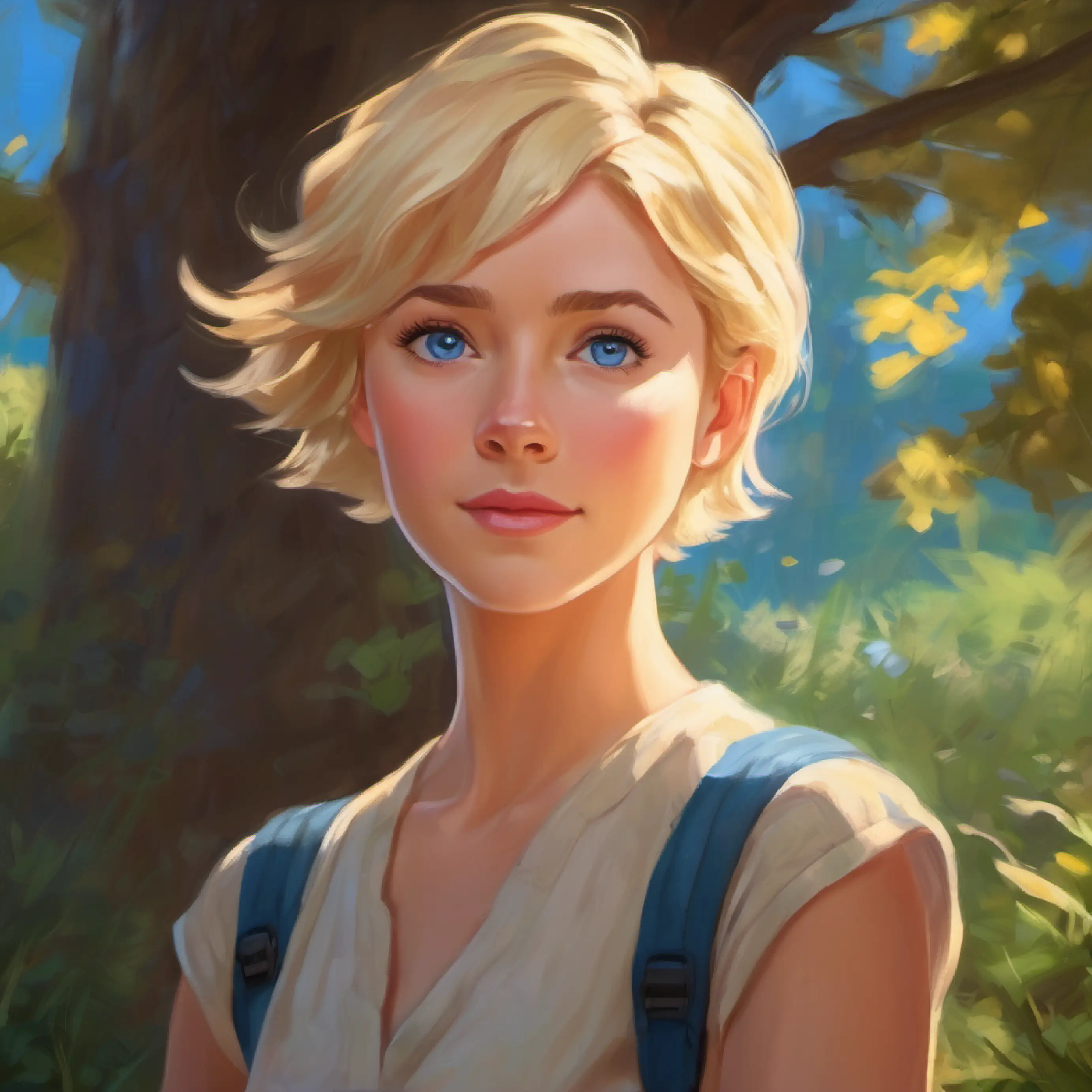 Julie decides to call Athletic build, short blond hair, blue eyes, the embodiment of warmth's number, seeking his voice