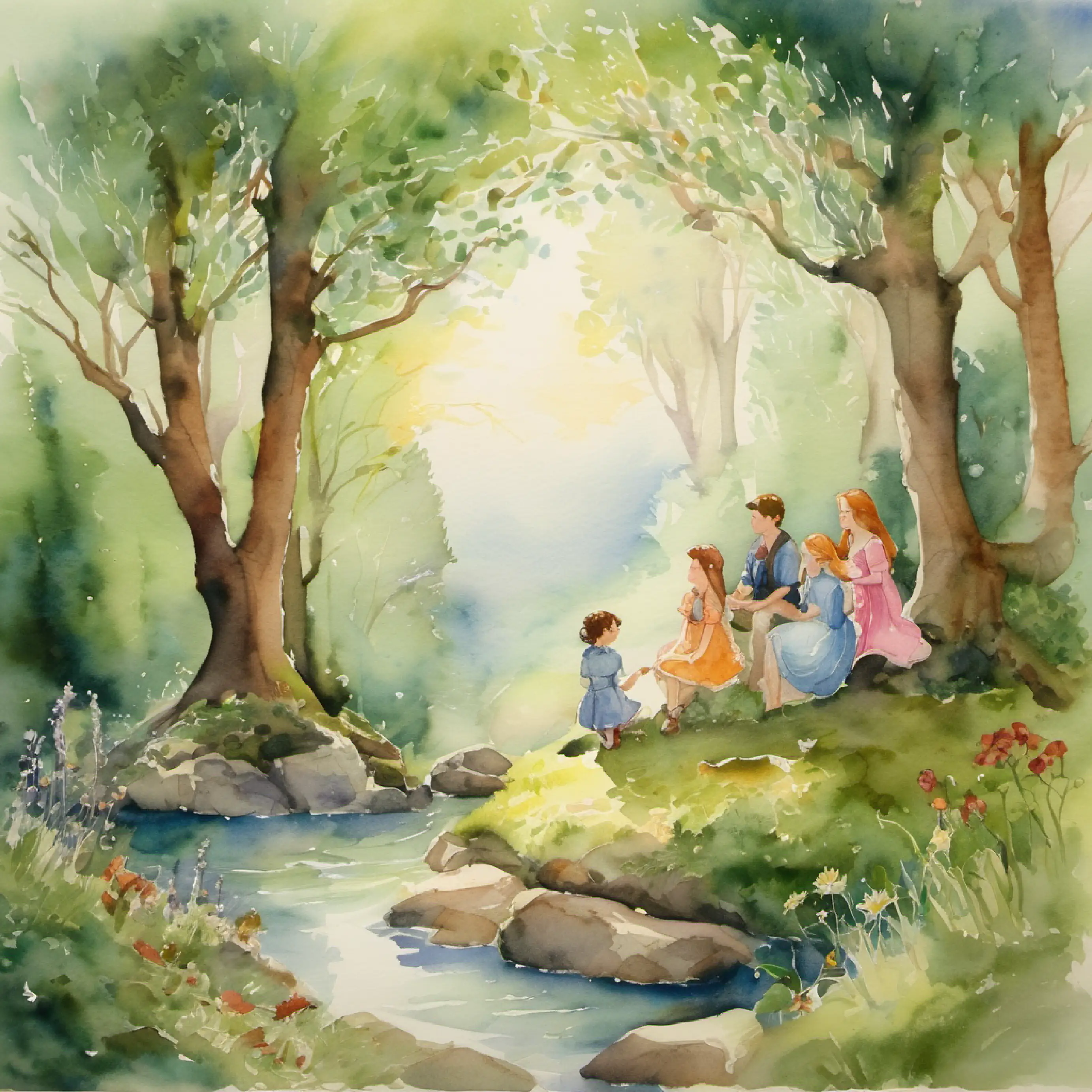 Introduction of the three friends and the fairy wood.