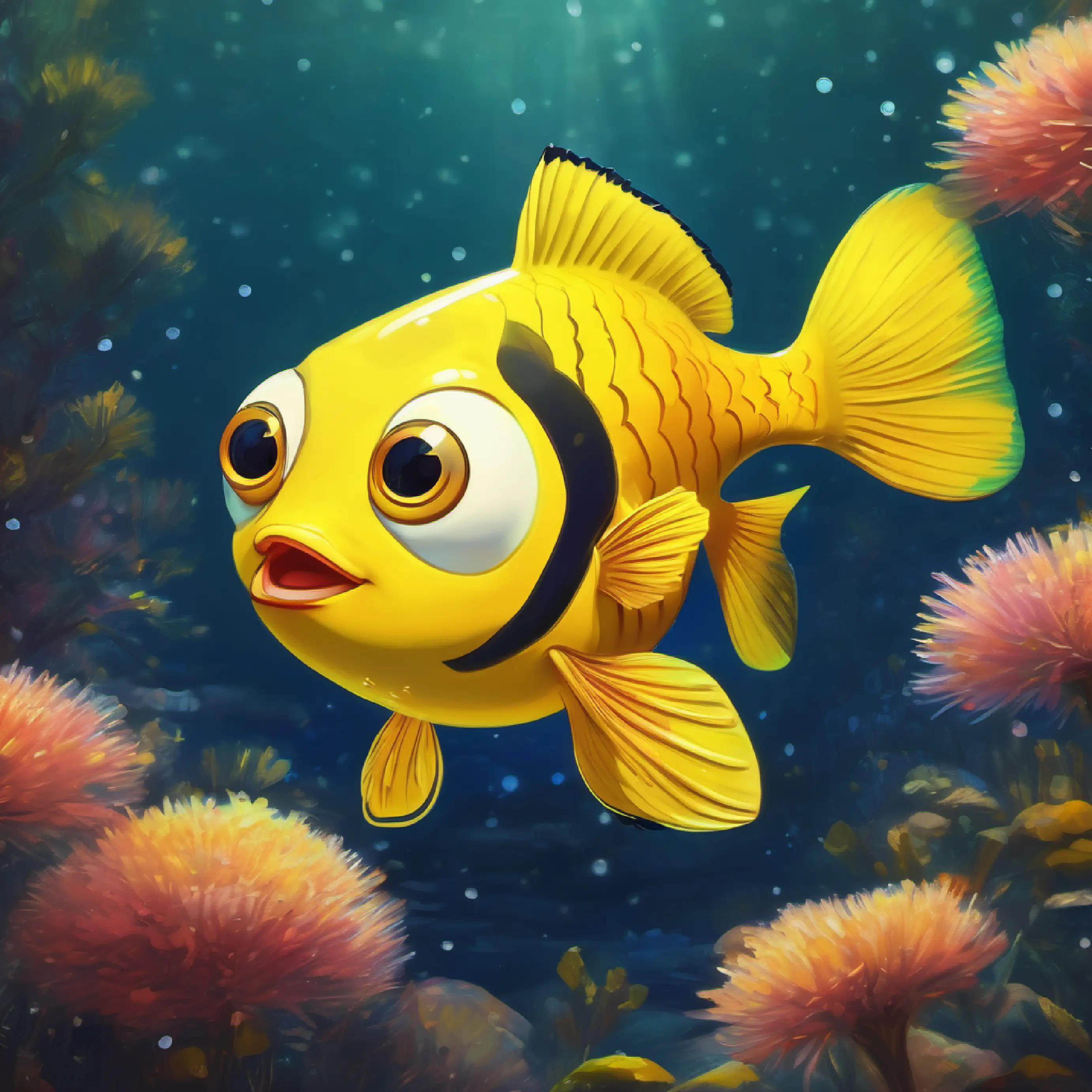 Tiny, yellow fish with big, trusting eyes introduced, in need of help