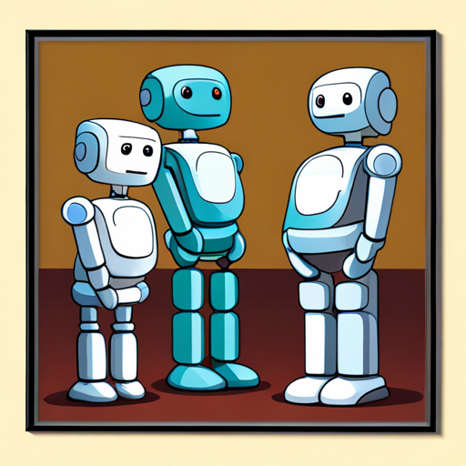 Four robots promising to be friends forever