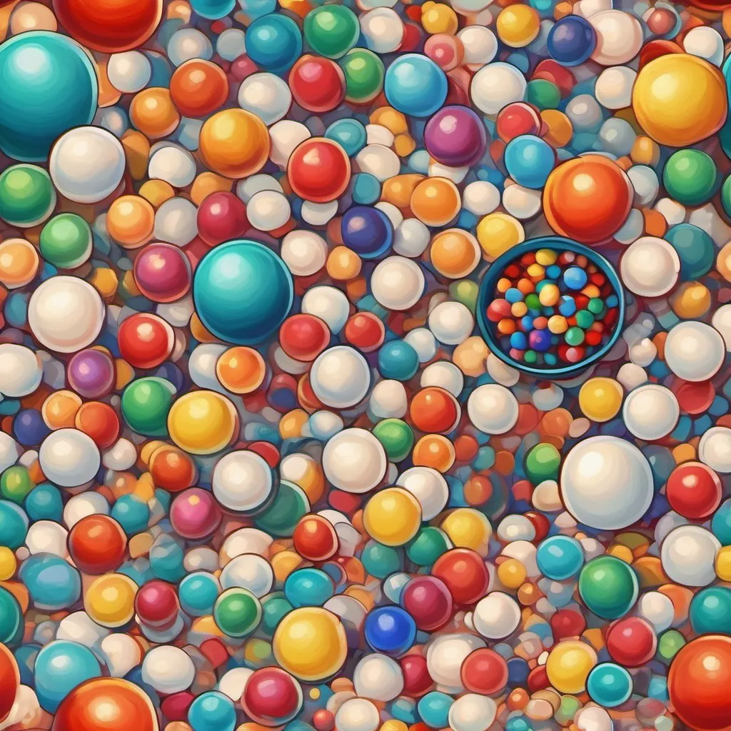 Colorful bouncing balls in motion and a Jack-in-the-Box cheerfully springing up.